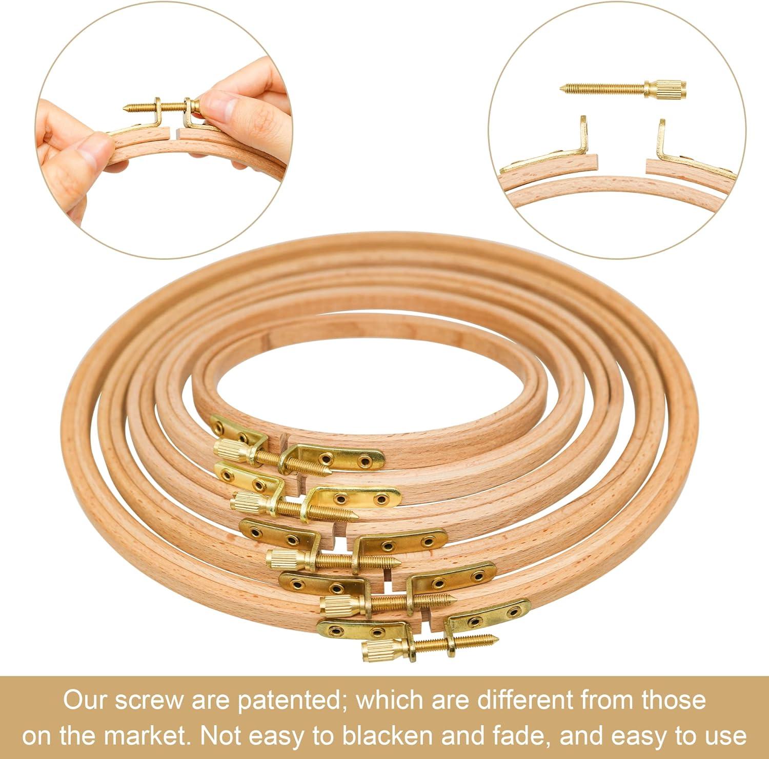 2.9'' Mini Beech Round Embroidery Hoops Wooden Embroidery Frames Cross  Stitch Hoops Framing Hoops Sewing Tools