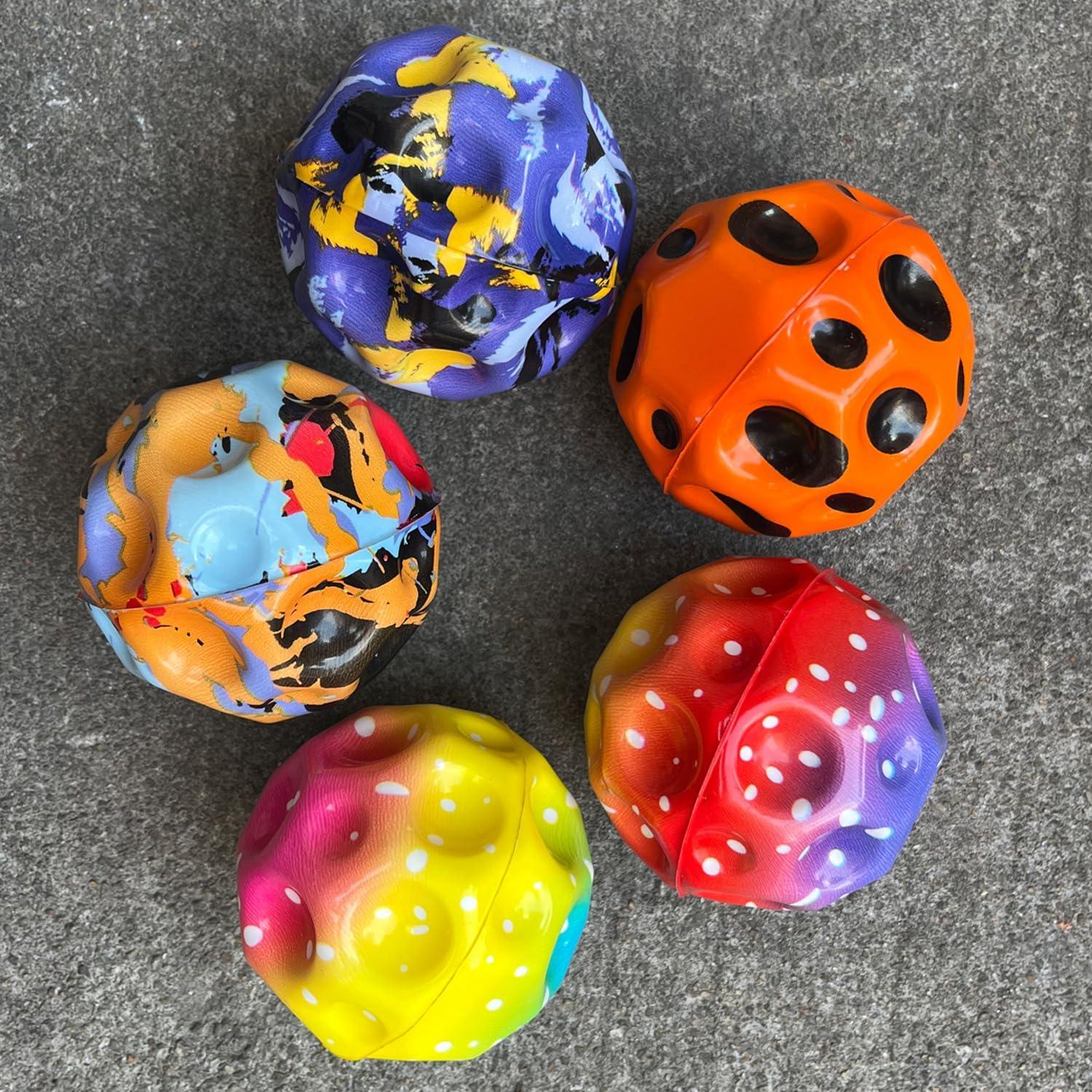 GSXNKK Astro Jump Ball - 6 Pack Space Moon Bouncy Balls for