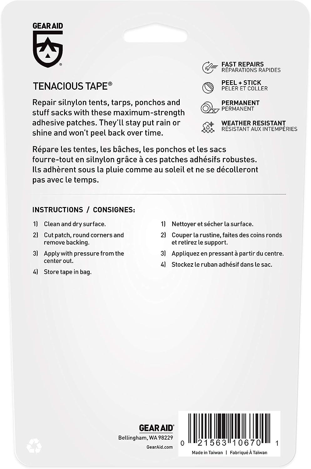 Gear Aid Tenacious Tape Patches Hex - Black