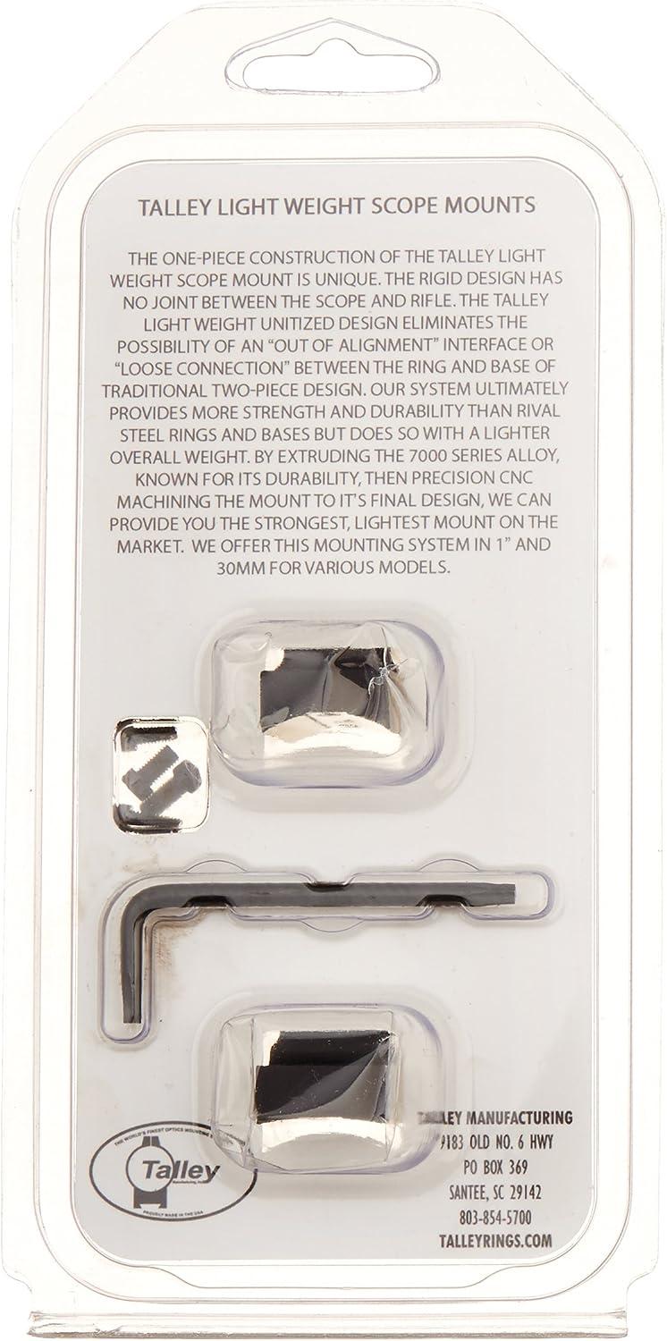 Talley Weatherby Vanguard Scope Mount 1Inch/Medium Black