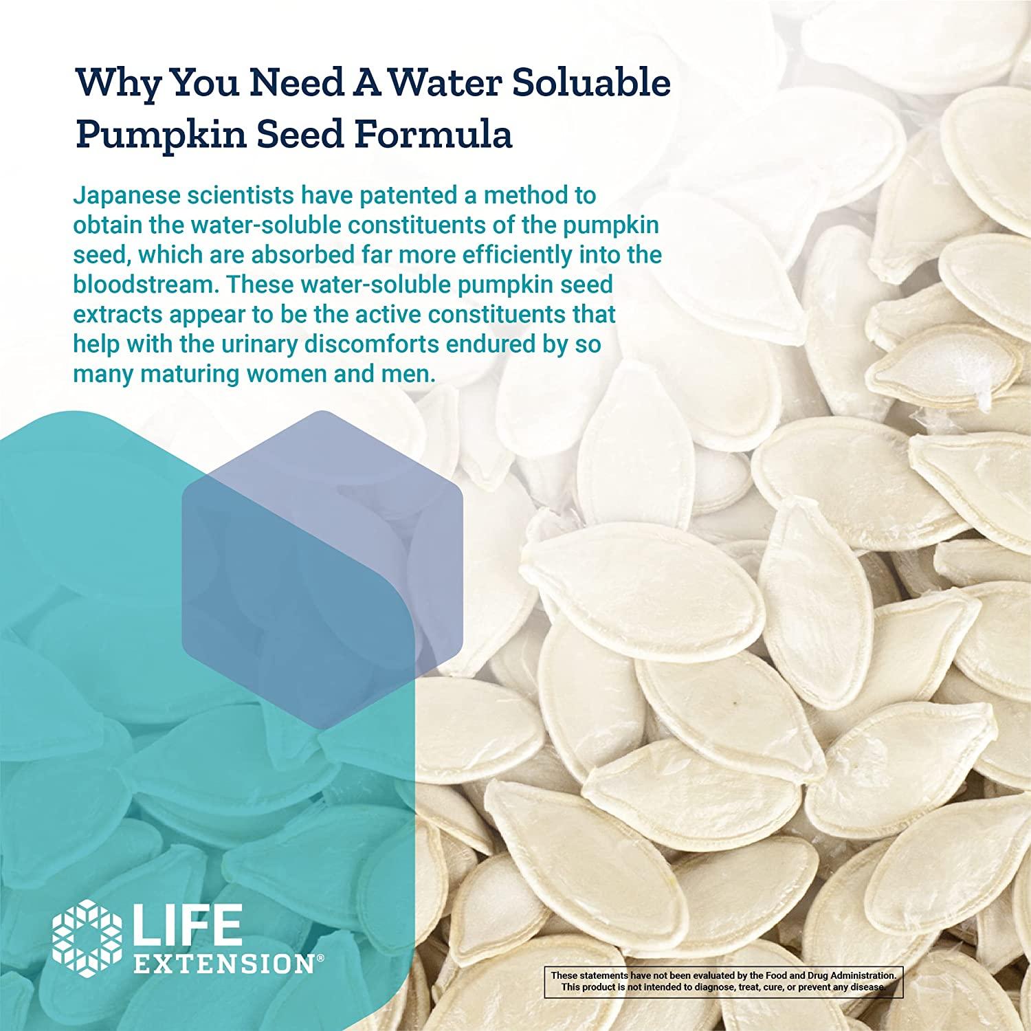 Life Extension Pumpkin Seed Extract Capsules for Bladder & Urinary