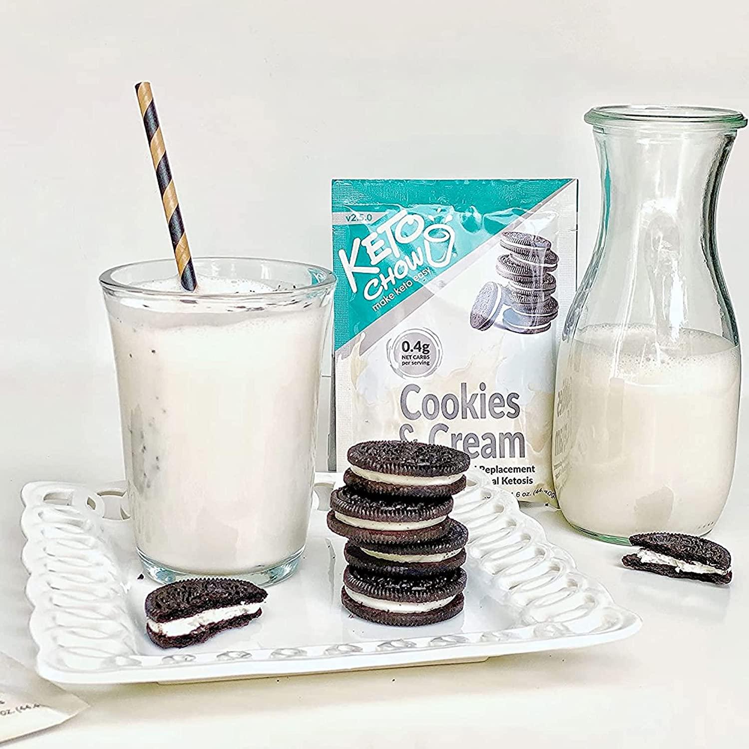 Keto Chow Cookies and Cream Keto Meal Replacement Shake Powder