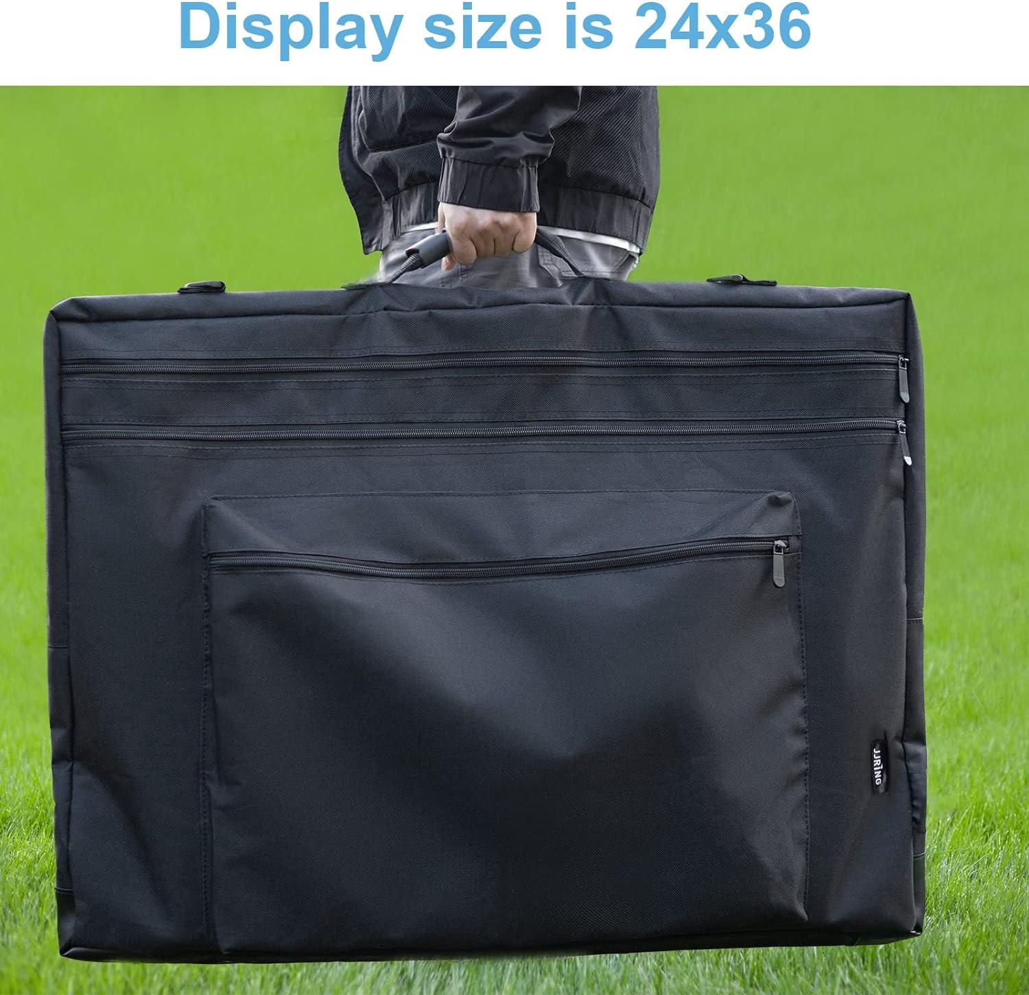 JJRING 24x36 Art Portfolio Tote Bag - Large Carrying Storage Case with  Handle & Adjustable Shoulder Strap Portfolio Folder for Artwork Posters  Canvas Drawing Boards 24''*36