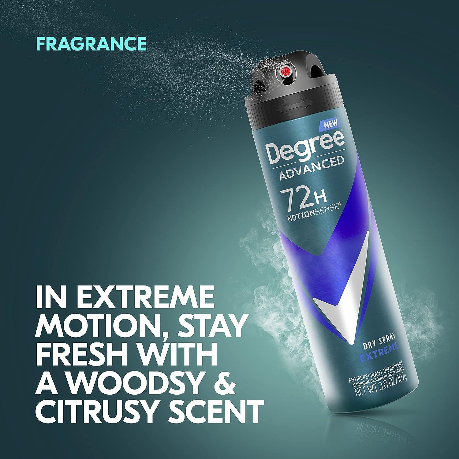 Degree Men Antiperspirant Deodorant Dry Spray Extreme Deodorant for Men With MotionSense