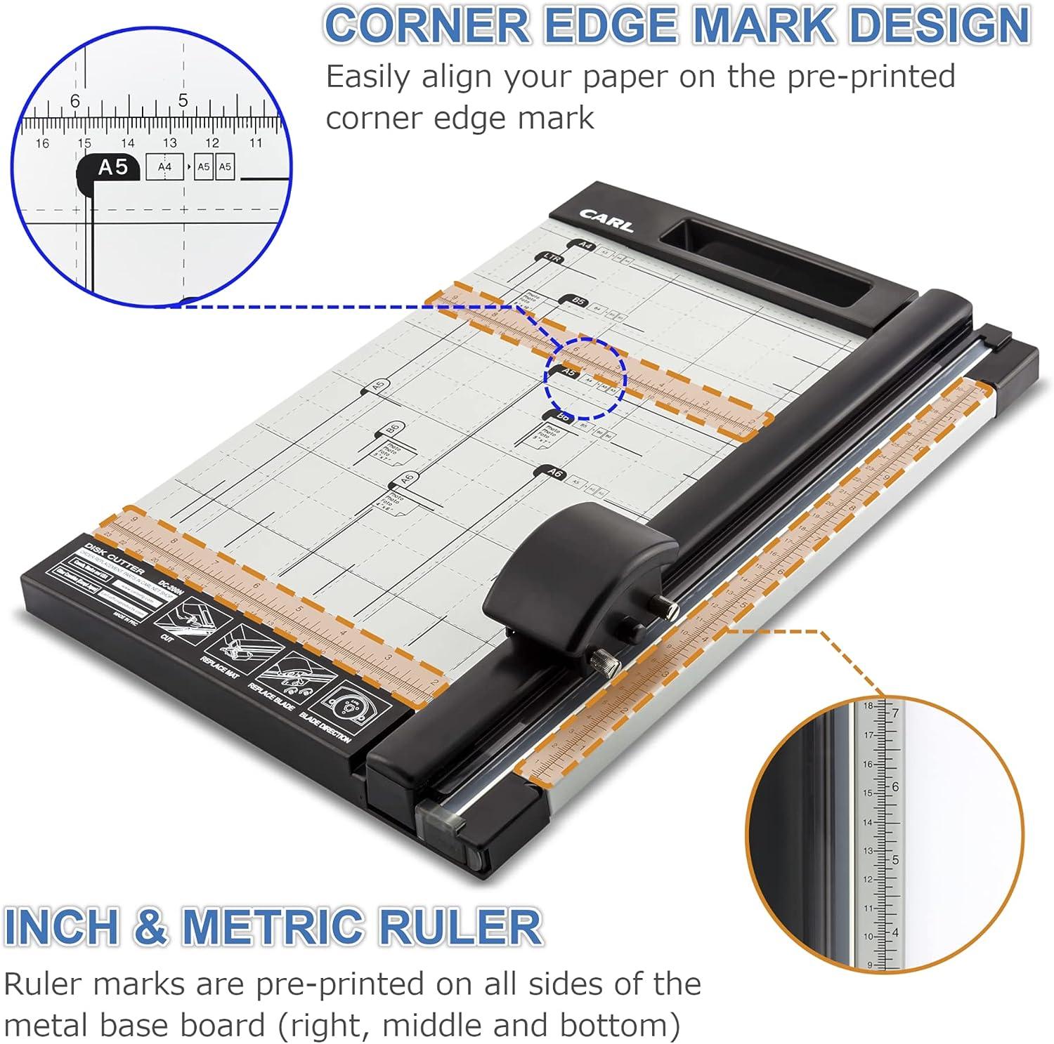CARL 12 inch DC200N Premium Rotary Paper Trimmer Metal Base 15 Sheet