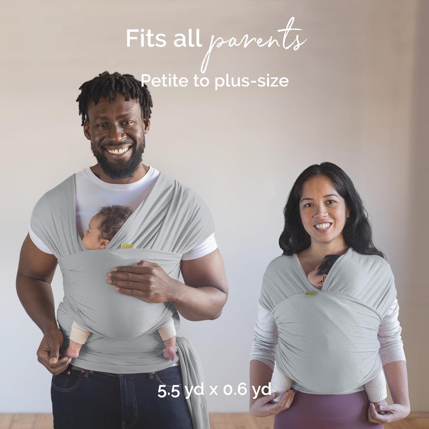 Boba Wrap Baby Carrier Serenity Light Grey Original Stretchy