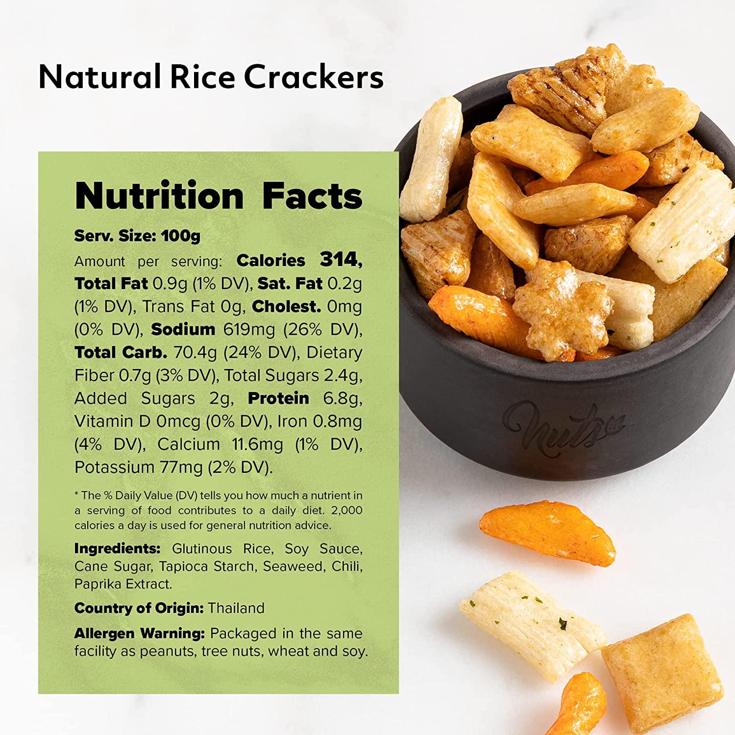Oriental Rice Crackers, No Artificial Colors, Crunchy & Spicy, Natural