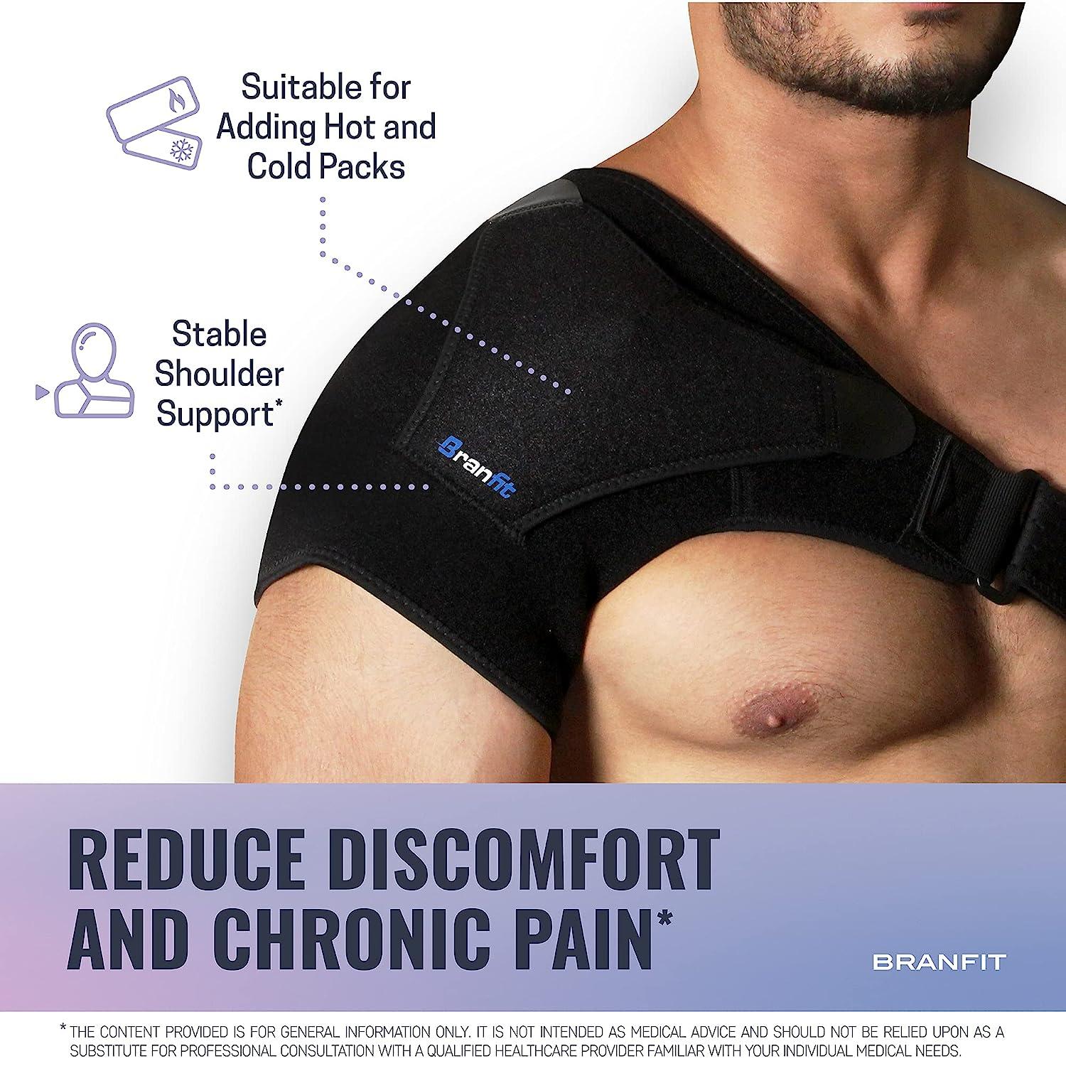 Branfit Recovery Shoulder Brace and Arm Sling for Men & Women, Shoulder  Compression for Injury Relief and Adjustable Comfort, Right/Left
