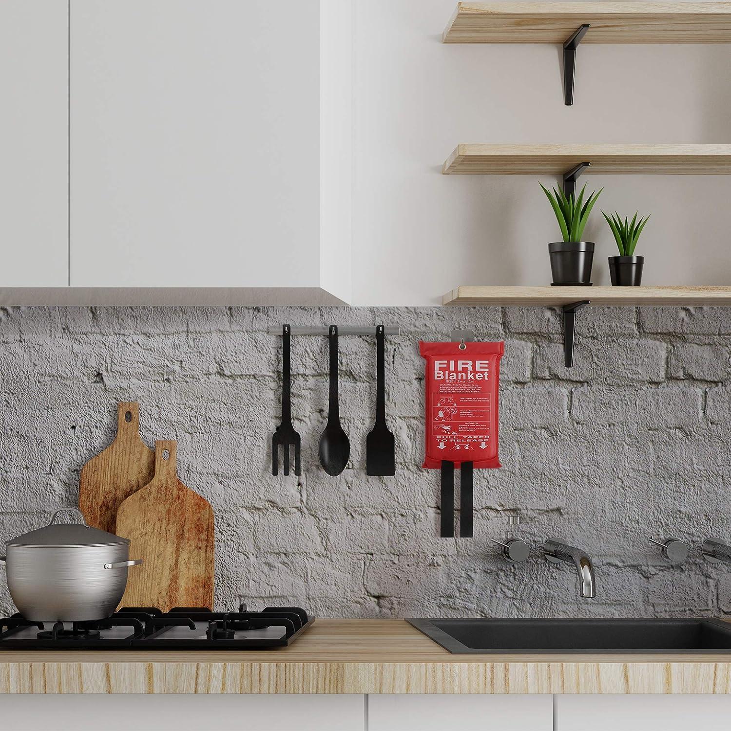 2/4 Pack Fire Blanket Fiberglass Prepared Emergency 39''x39'' Retardant - View #11