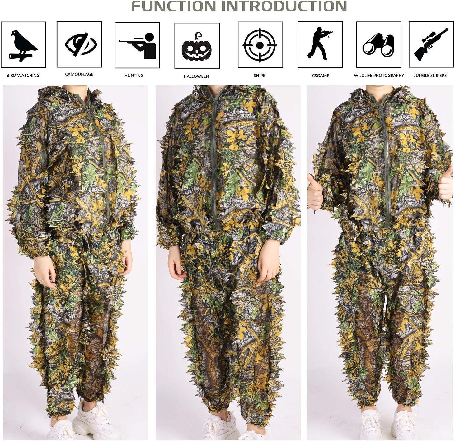 Amazon.com: Hunting Ghillie Suit, Lightweight Bush Costume with Adjustable  Waist Elastic, Breathable Tacttical Ghillie Suit with Stretch Rope,  Professional Ghillie Suit for Wildlife Photography Playing Paintball :  Sports & Outdoors