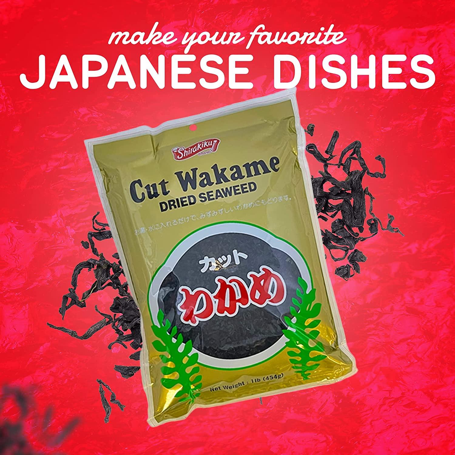 Shirakiku Cut Wakame Dried Seaweed Dry Seaweed, Organic Seaweed, Sea
