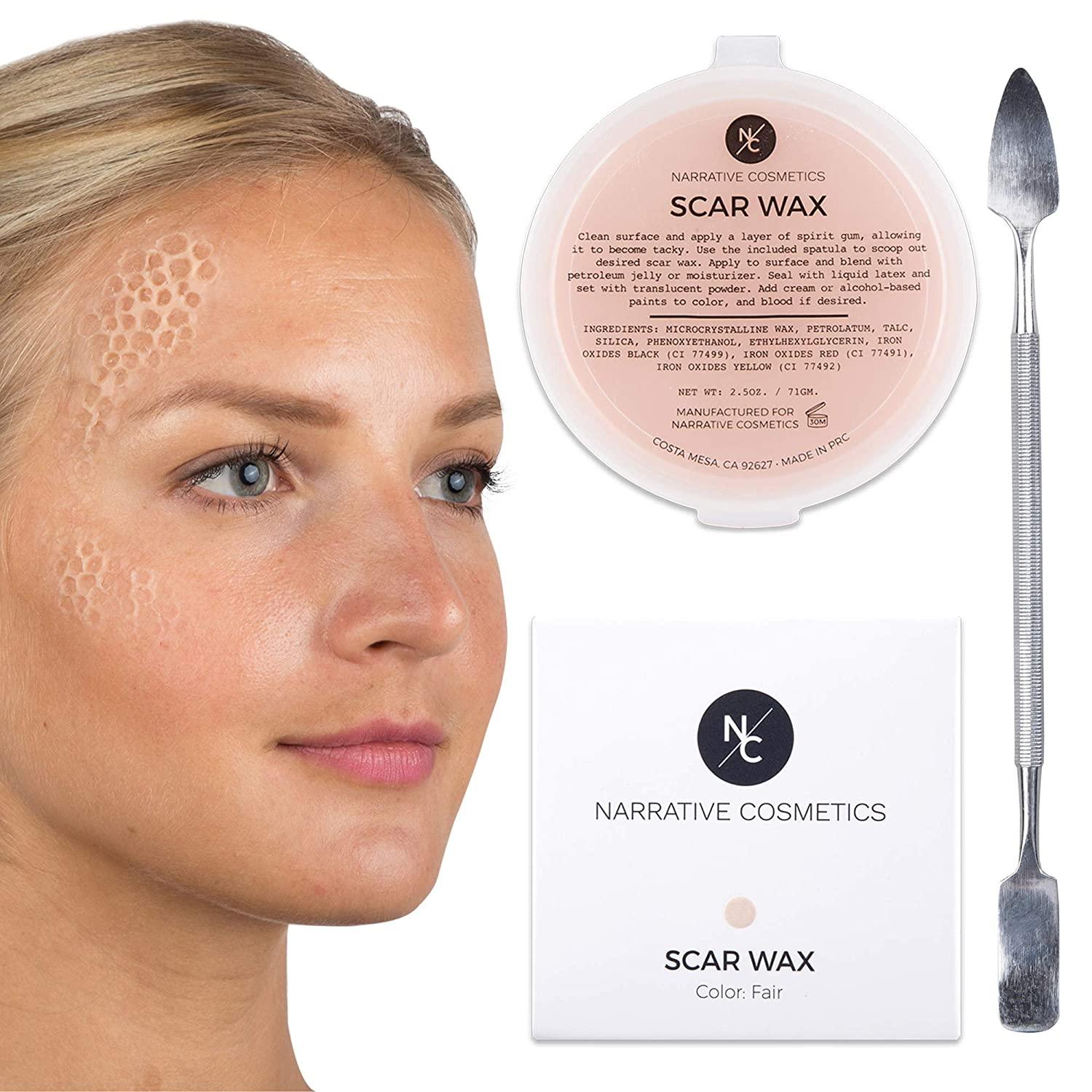 Narrative Cosmetics Scar Wax with DoubleEnded Spatula, Moldable Wax