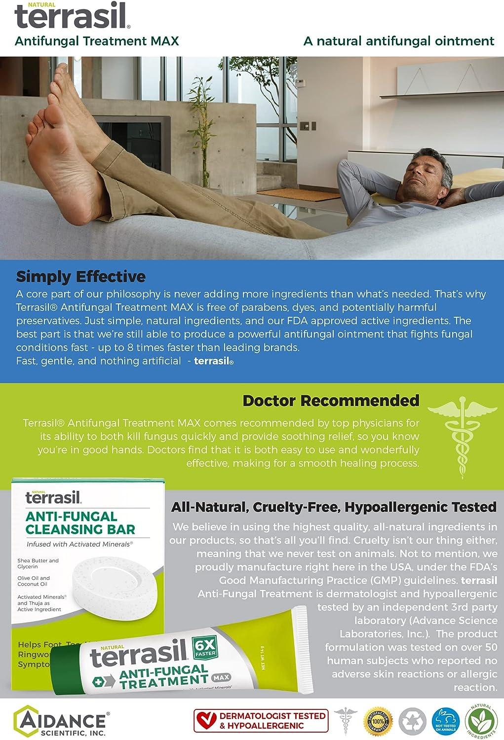 Terrasil Antifungal Treatment Kit 6X Faster Healing Natural Soothing