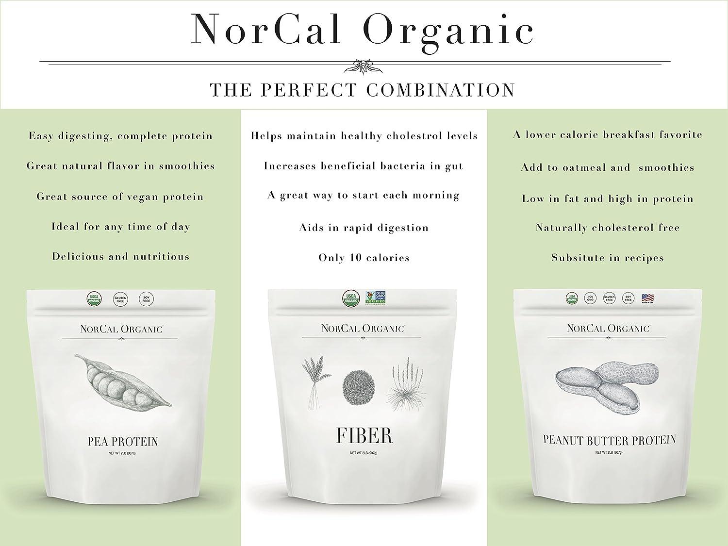 NorCal Organic Premium Pea Protein Isolate 100 Vegan & Organic