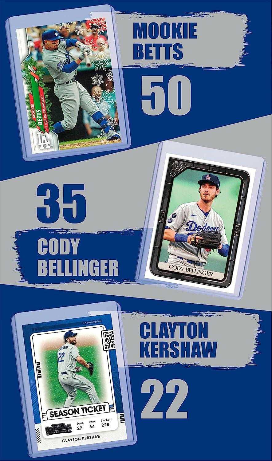 Los Angeles Dodgers Baseball Cards: Trea Turner, Freddie Freeman, Mookie  Betts, Cody Bellinger, Clayton Kershaw, Max