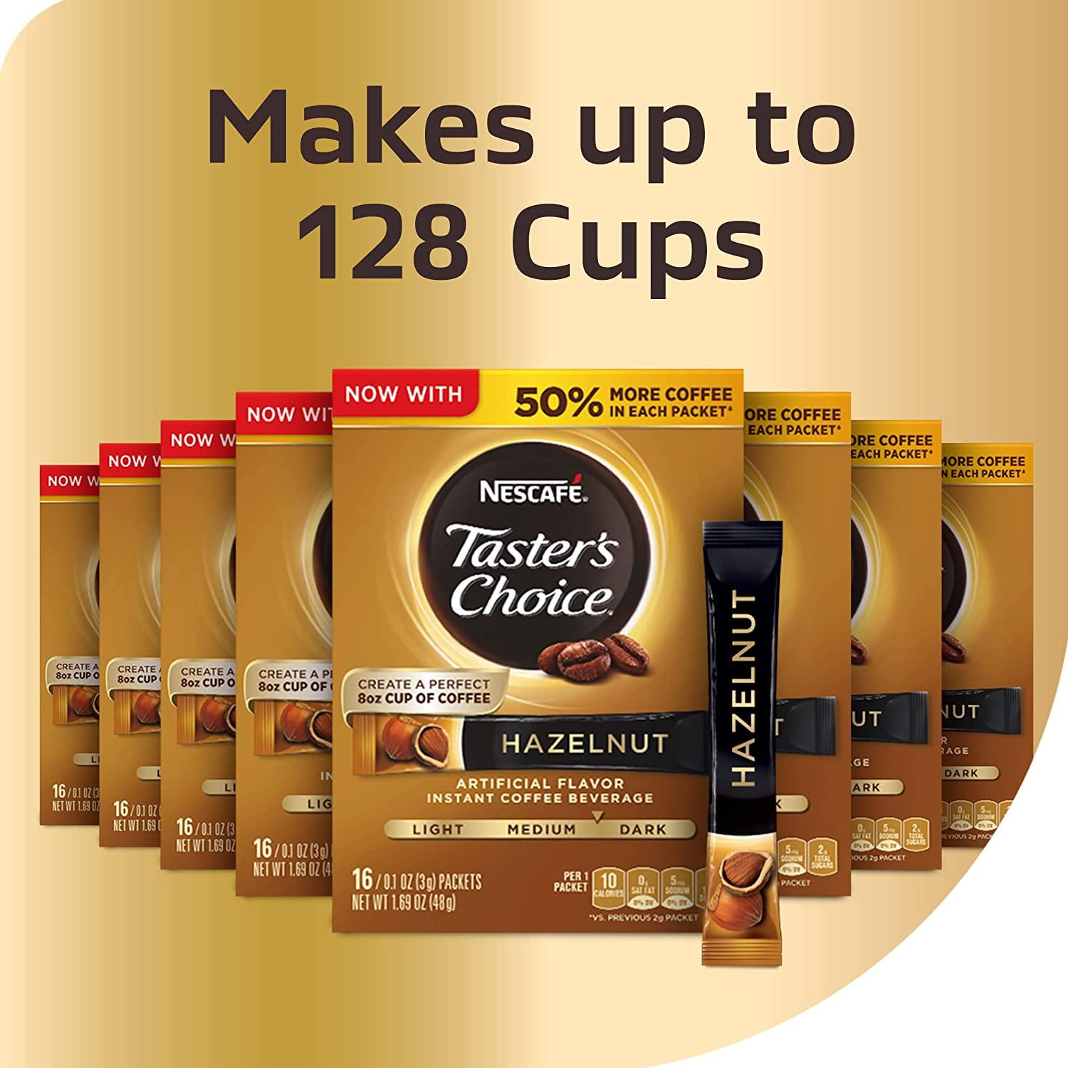 Nescafe Taster's Choice Instant Hazelnut Coffee 16 Count 1.69 Ounce