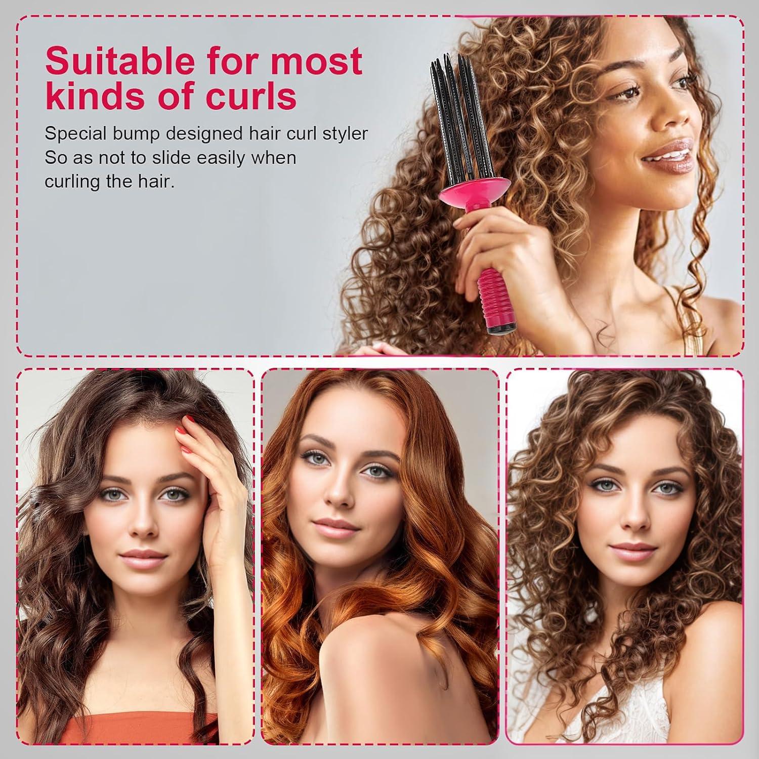 Curling Roll Comb Curly Hair Brush for Hair Styling Anti Slip