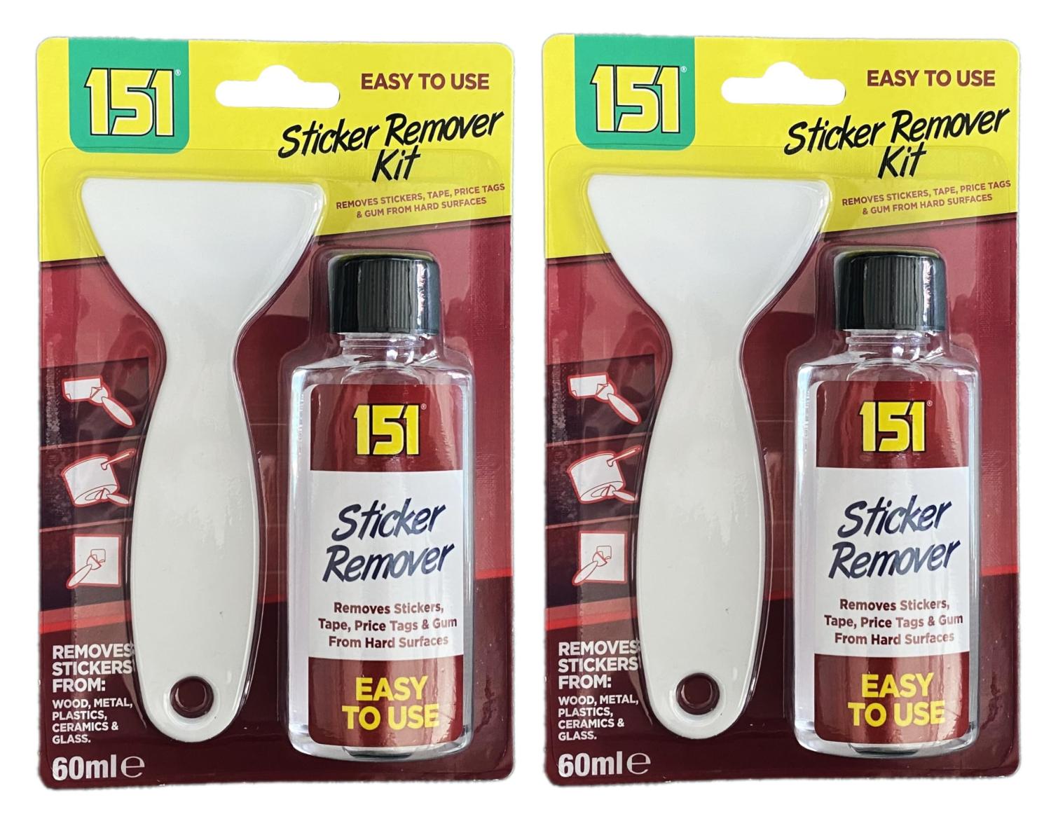Sticker Remover Kit 151 Scraper Tool & Adhesive Removing Solution