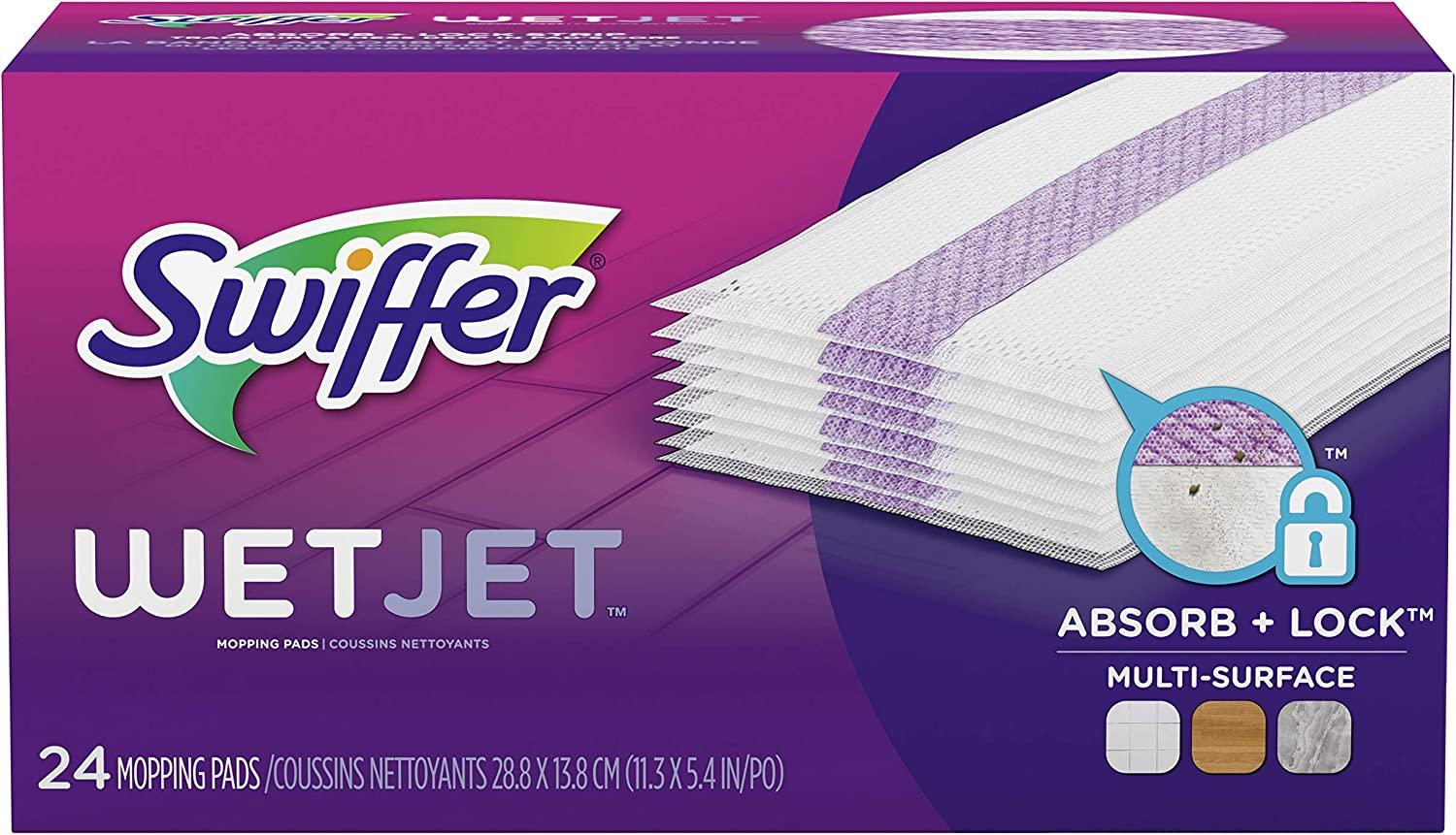 Swiffer WetJet Refill Kit: Floor Cleaner Mop Pad Refills and Floor Cleaner  Solution Refills