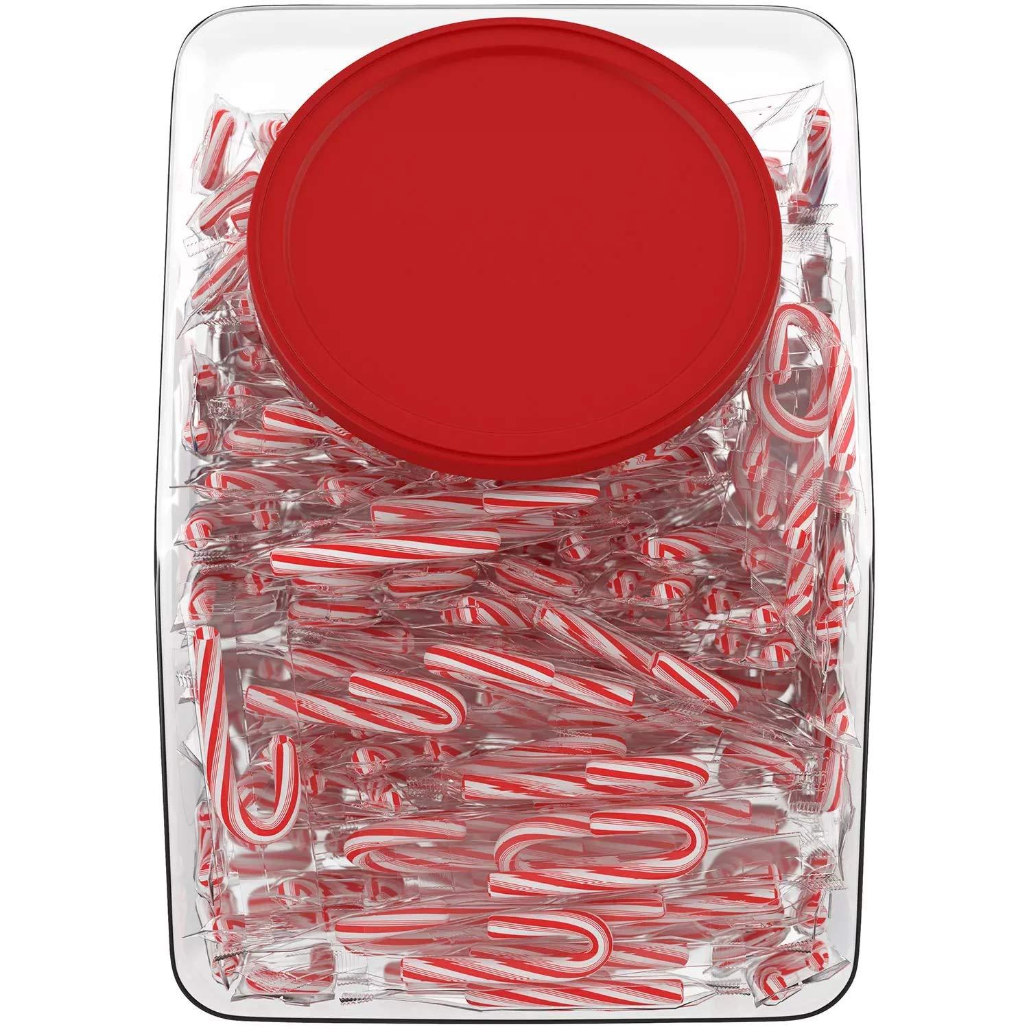 Brach's Mini Peppermint Candy Canes 450 Count Jar (68 oz) Fresh
