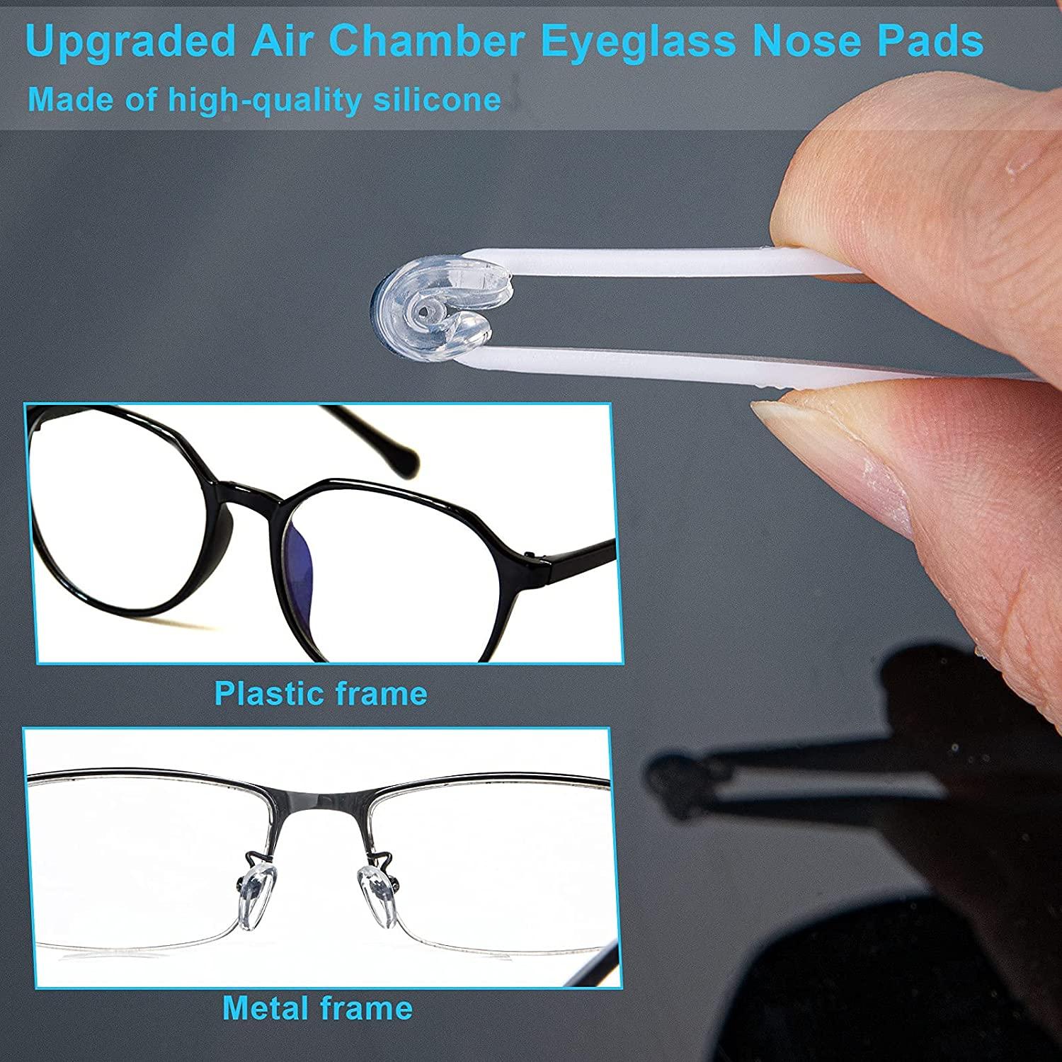 Eyeglasses Nose Pads, Upgraded Soft Silicone Air Chamber Nose Pads