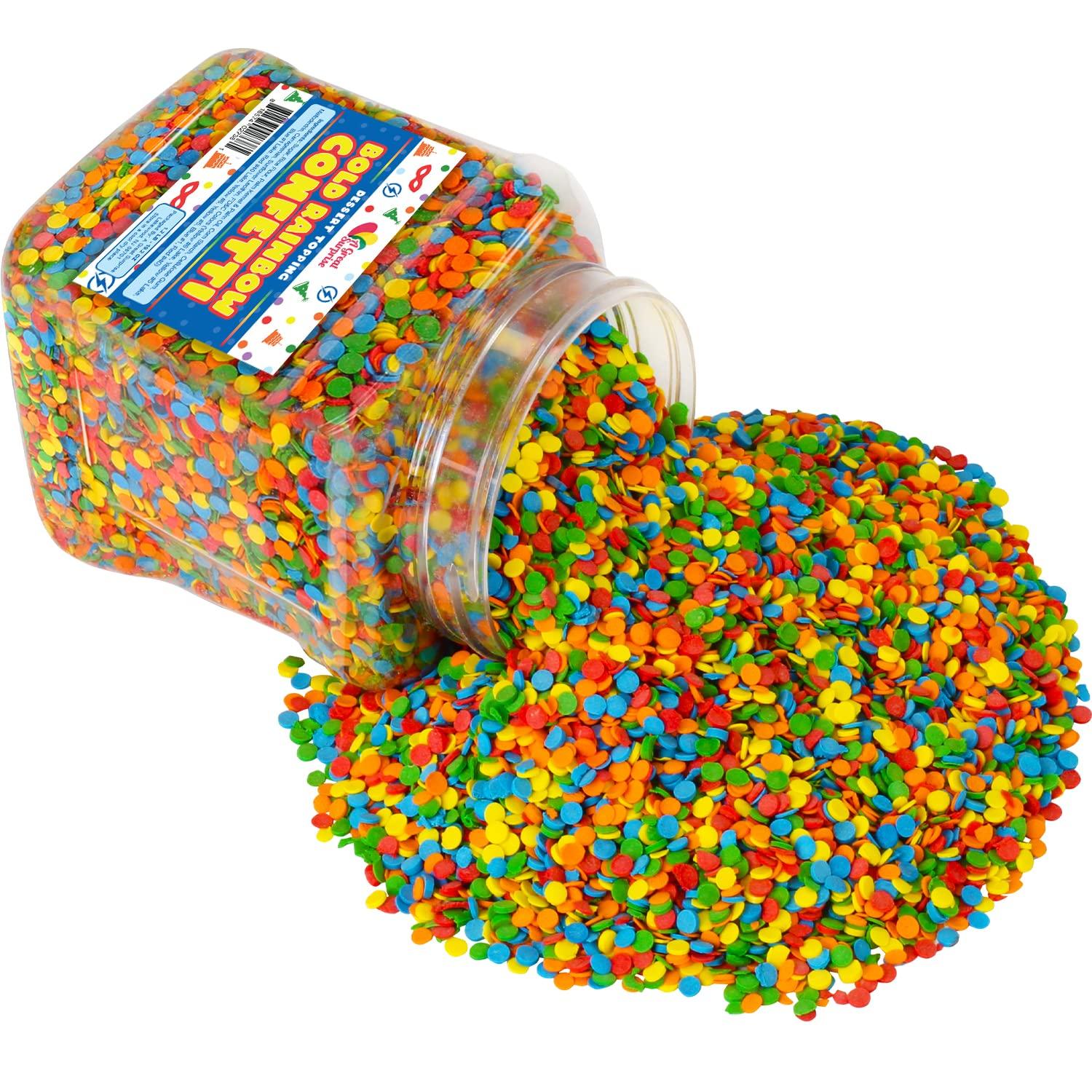 Rainbow Confetti Sprinkles Bulk Primary Colored Sprinkles Edible