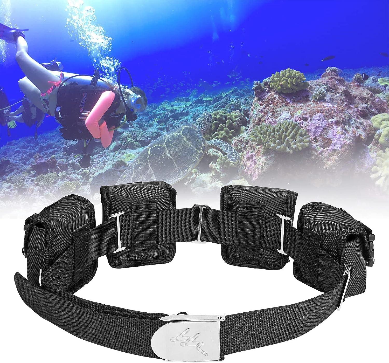 MOPHOEXII Scuba Weight Belt with Detachable 4 Pockets, QuickRelease