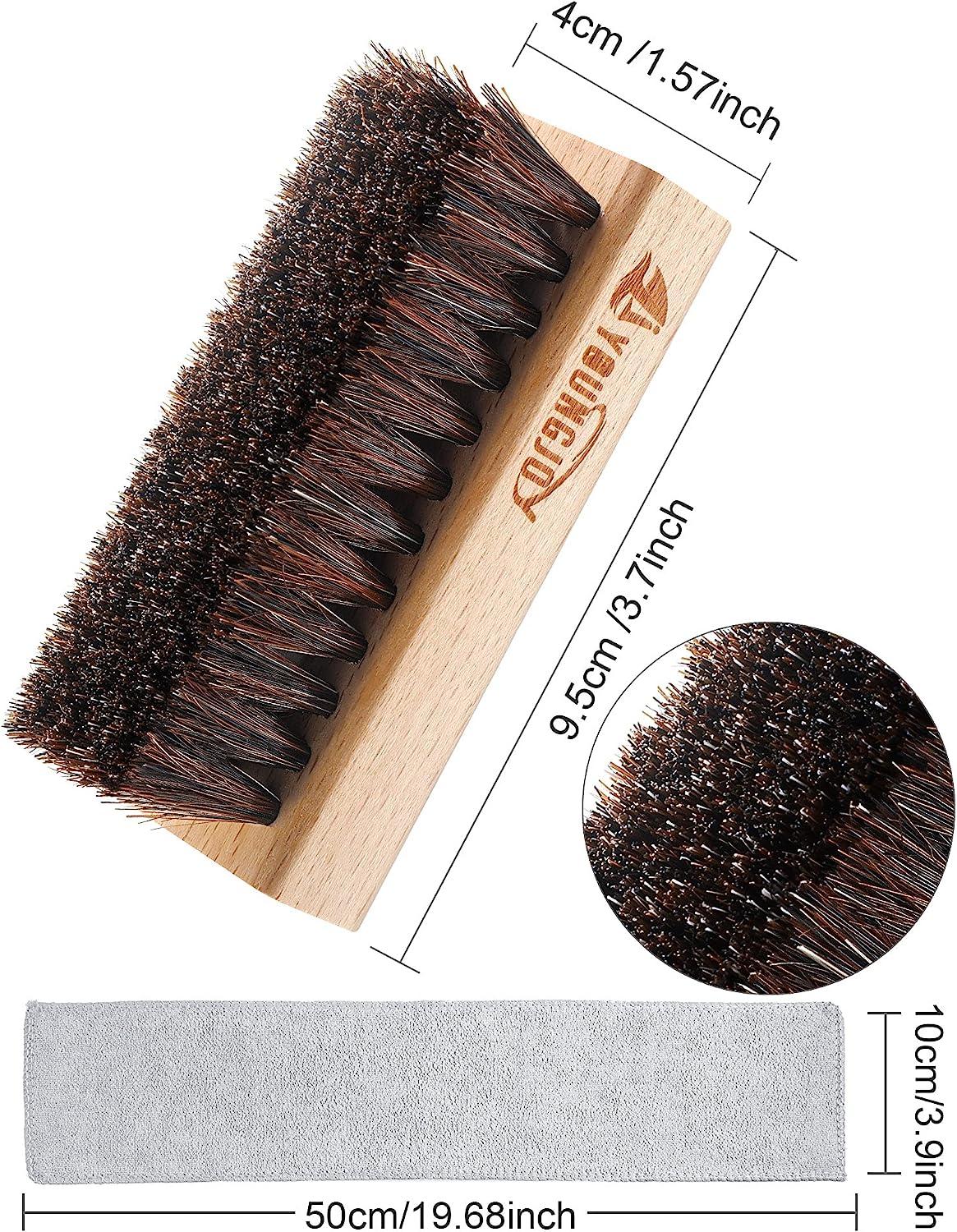 Dual Sided Sneaker Shoe Cleaner Brush Set Boar and Plastic
