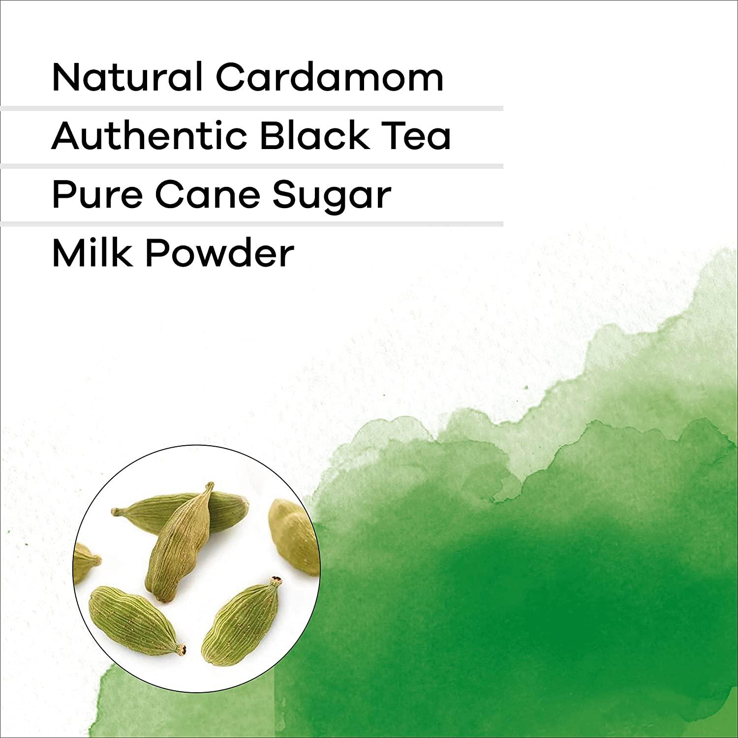 QuikTea Cardamom Chai Tea Latte 20 Count Single Box All Natural