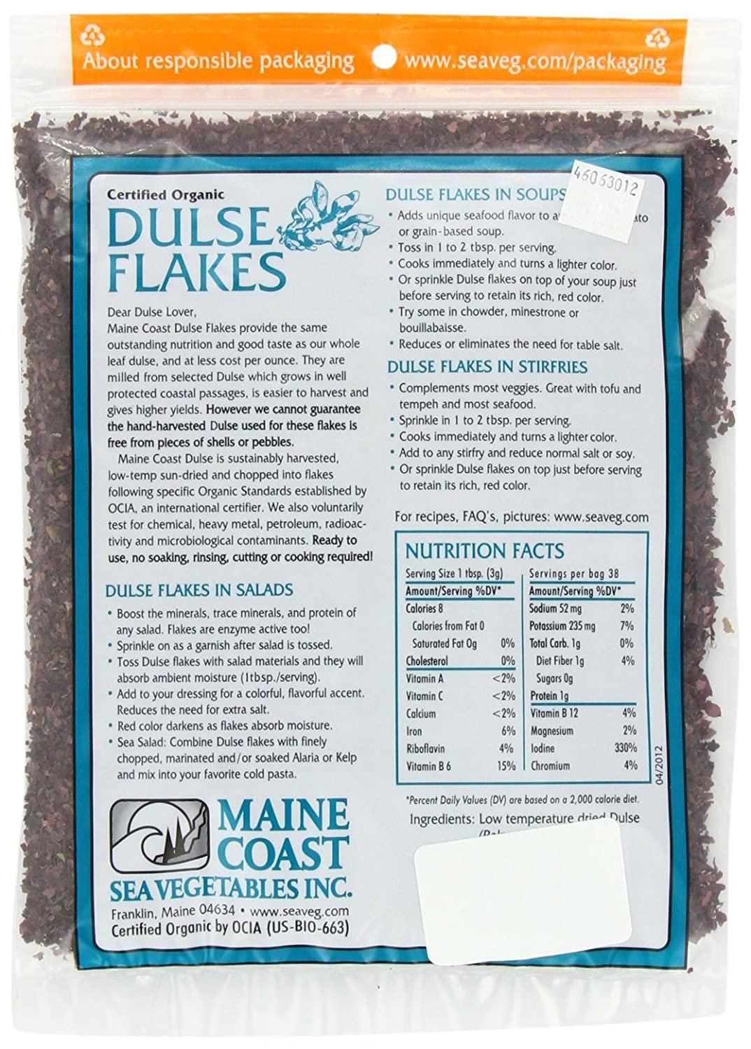 Maine Coast Sea Vegetables Dulse Flakes, 4Ounce Package (Pack of 5)