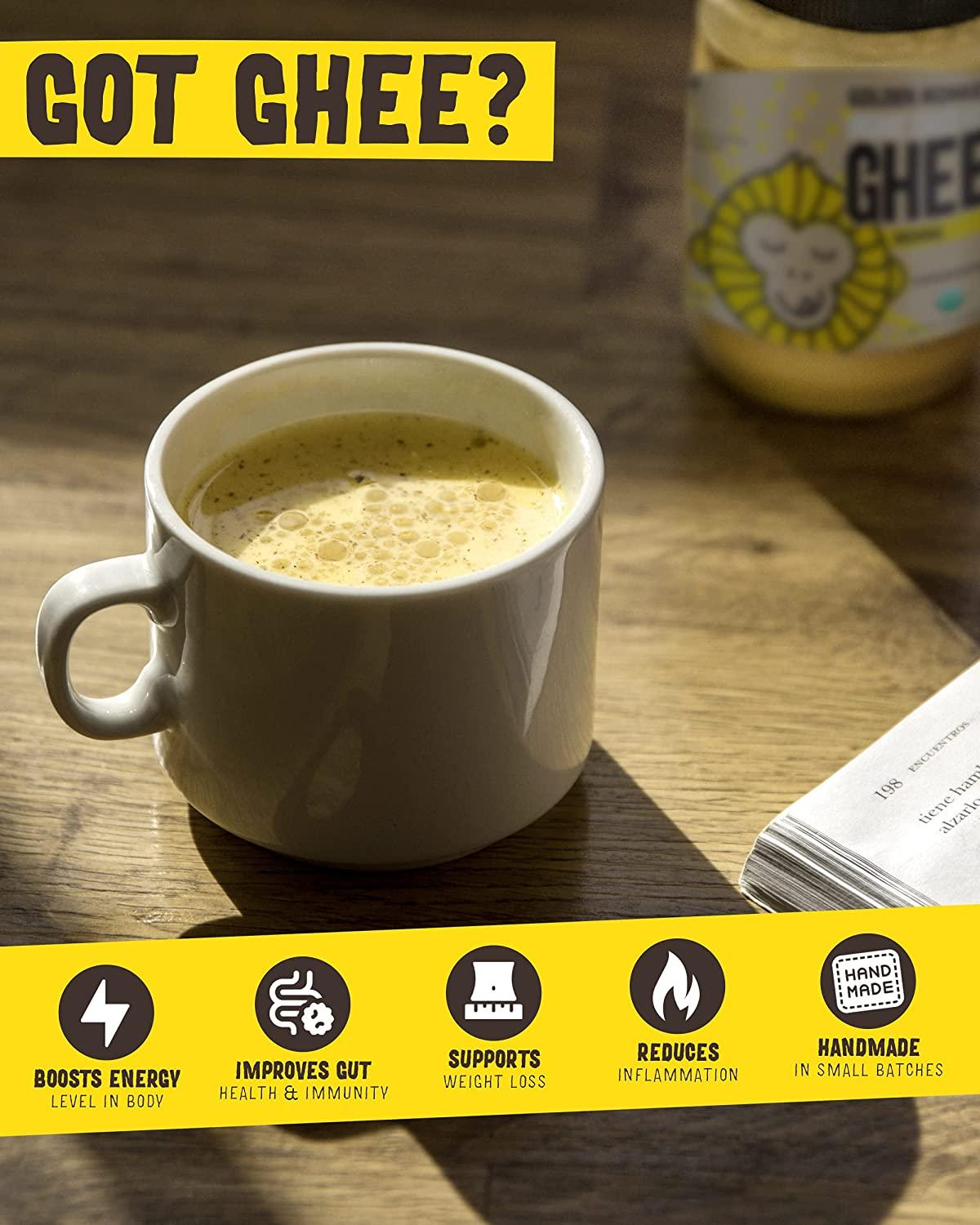 Organic Grass Fed Ghee Butter 16 oz Certified Organic, Unsalted