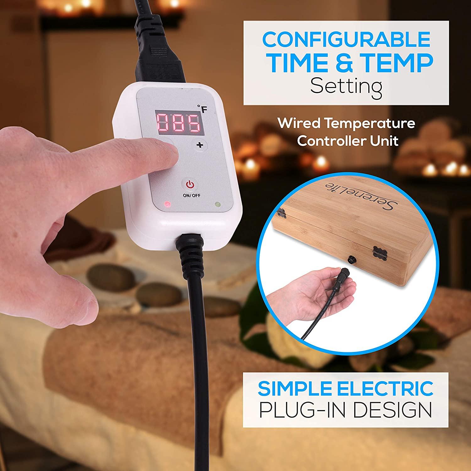 Massage Stone Heater Box SetElectric Spa Portable Heated Rocks Massage