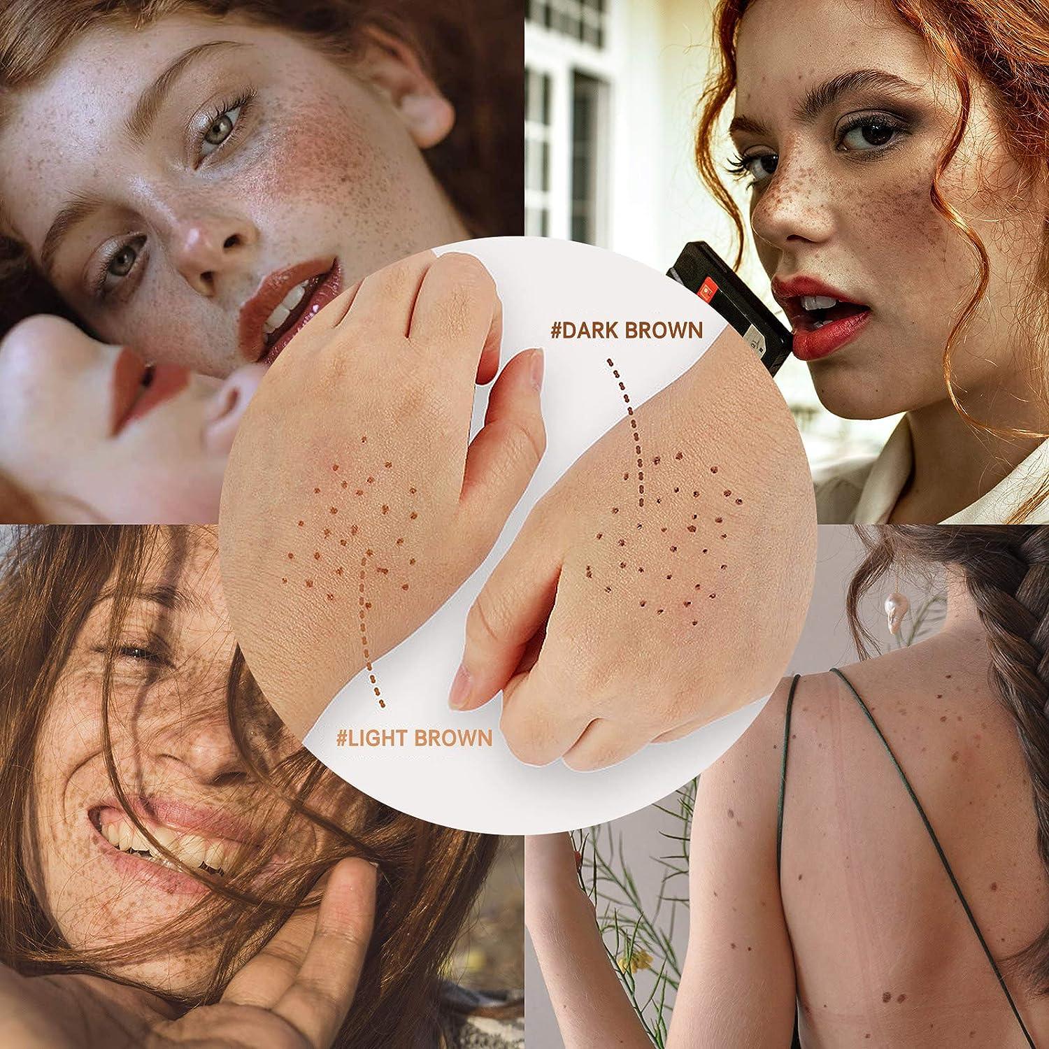 Freckle Pen, Freckle Pen, namaak zomersproeten make up pen, duurzaam, soft dot sopt pen, gemakkelijk te kleuren, faux sproetstift, natuurgetrouwe freckles (01#lichtbruin