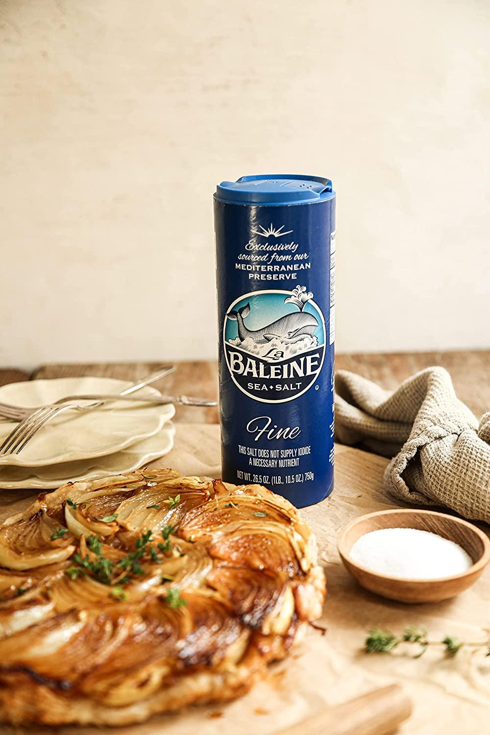 La Baleine Fine Crystals Canister, Sea Salt, 26.5 Ounce Fine Sea Salt