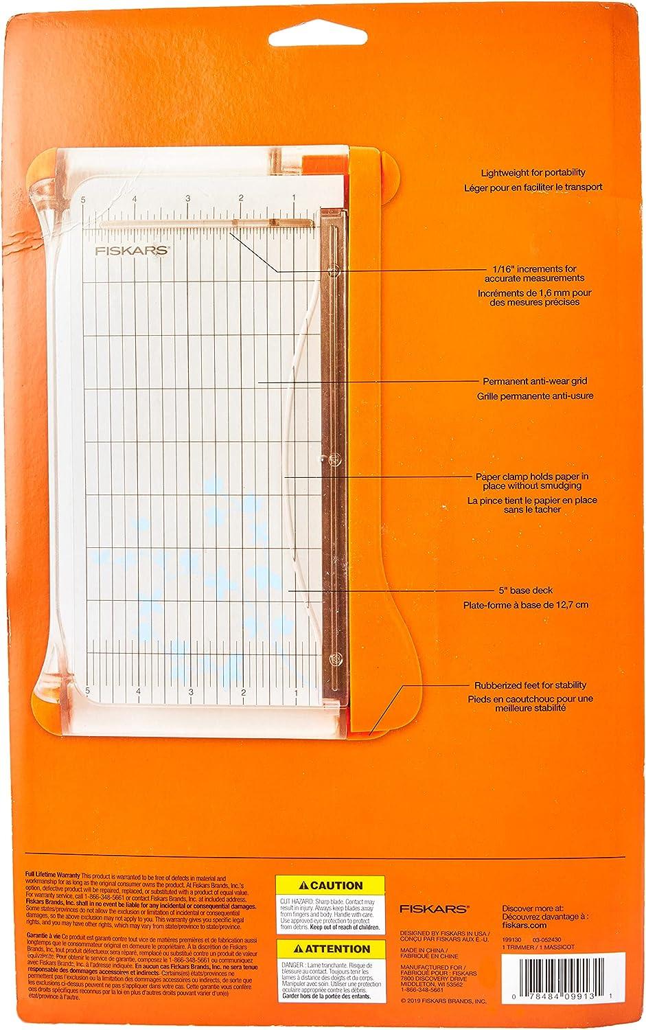 Fiskars 9 Inch Bypass Paper Trimmer (1991301001) White