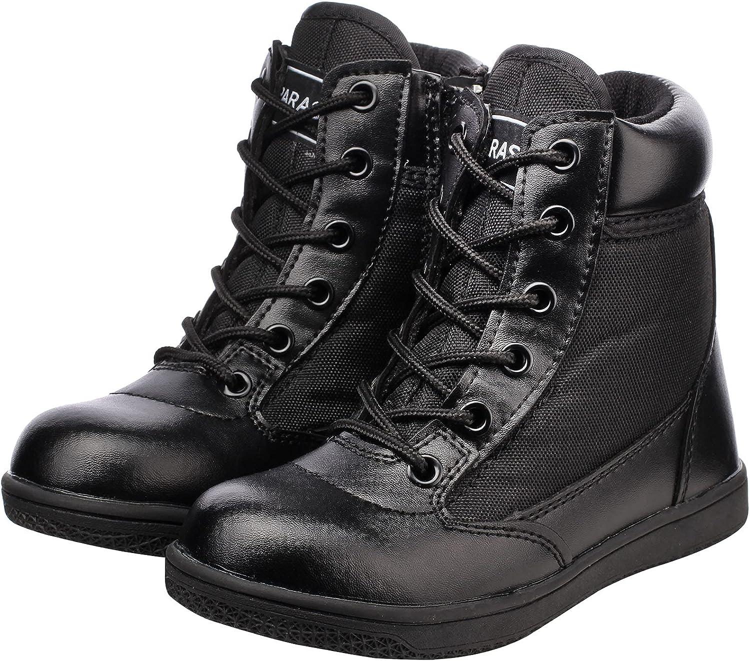 Kids black army boots store