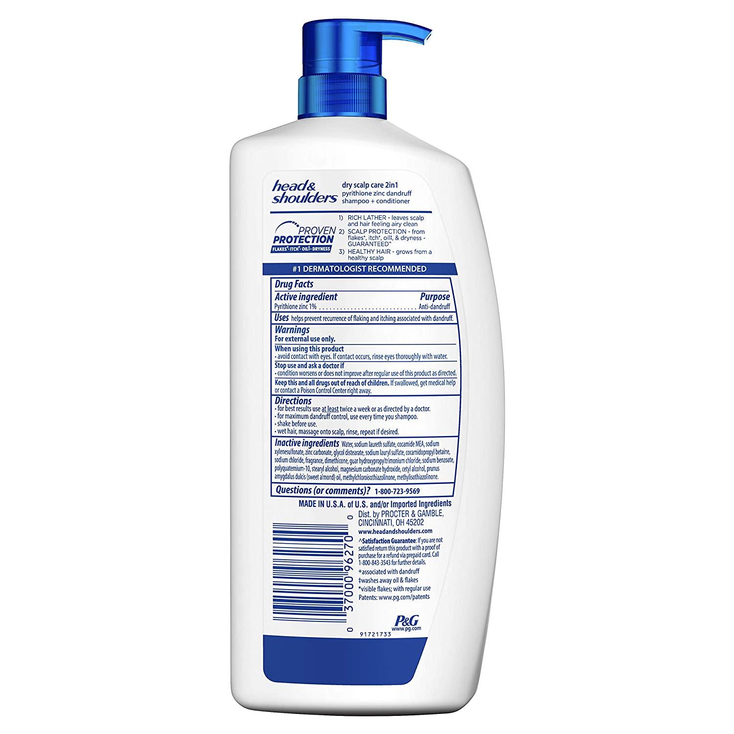Head and Shoulders Shampoo and Conditioner 2 in 1, Anti Dandruff