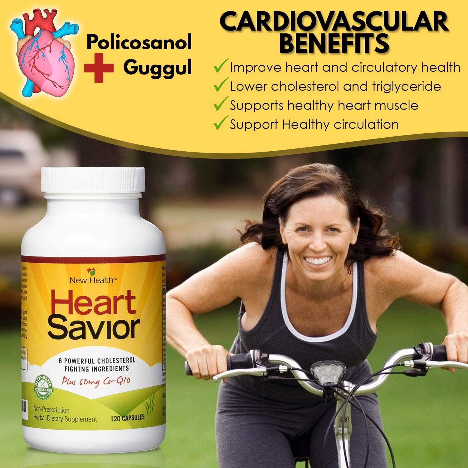 New Health HeartSavior Lower Cholesterol and Heart Health Supplement