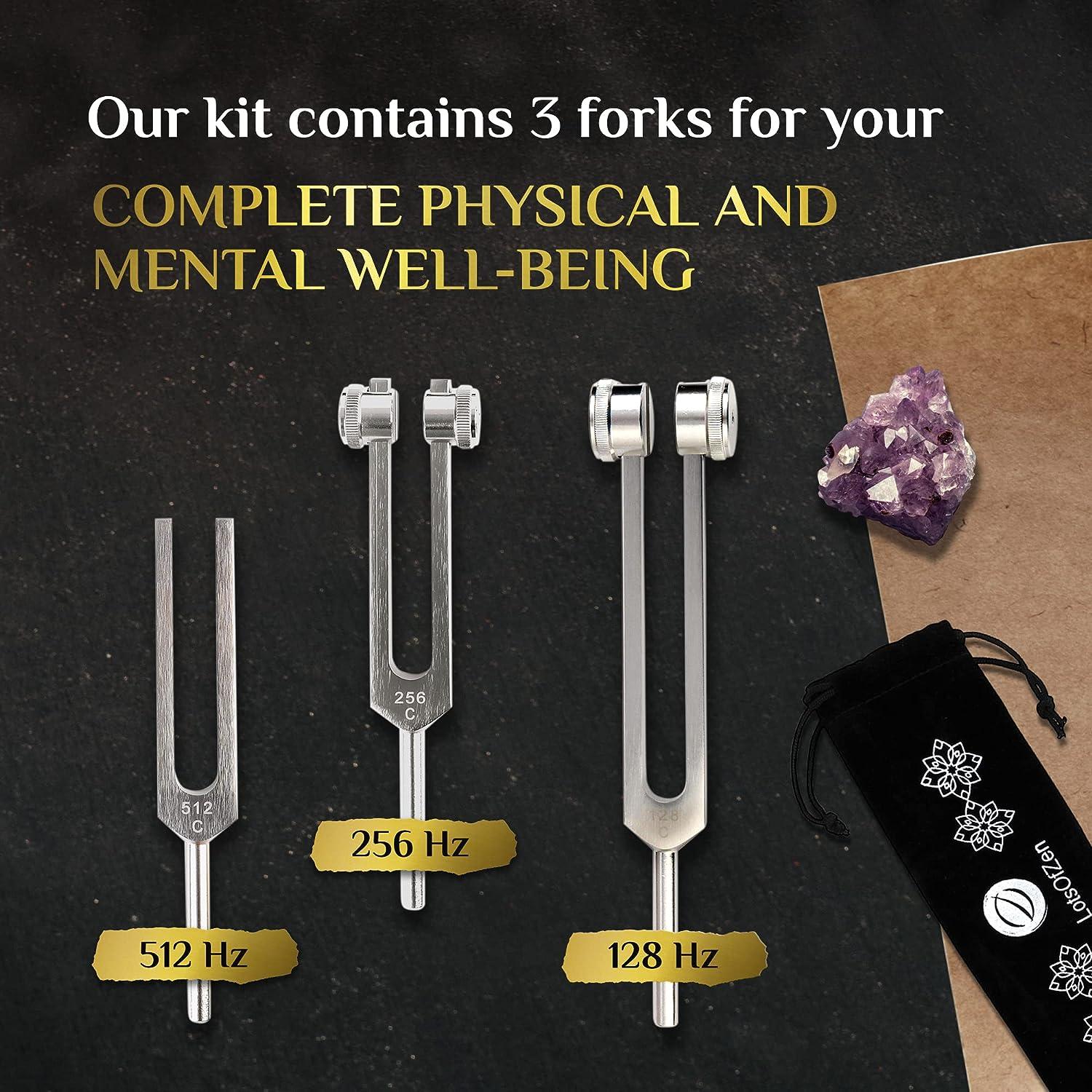 128Hz 256Hz 512Hz Tuning Forks for Healing Chakra Set Body Weighted
