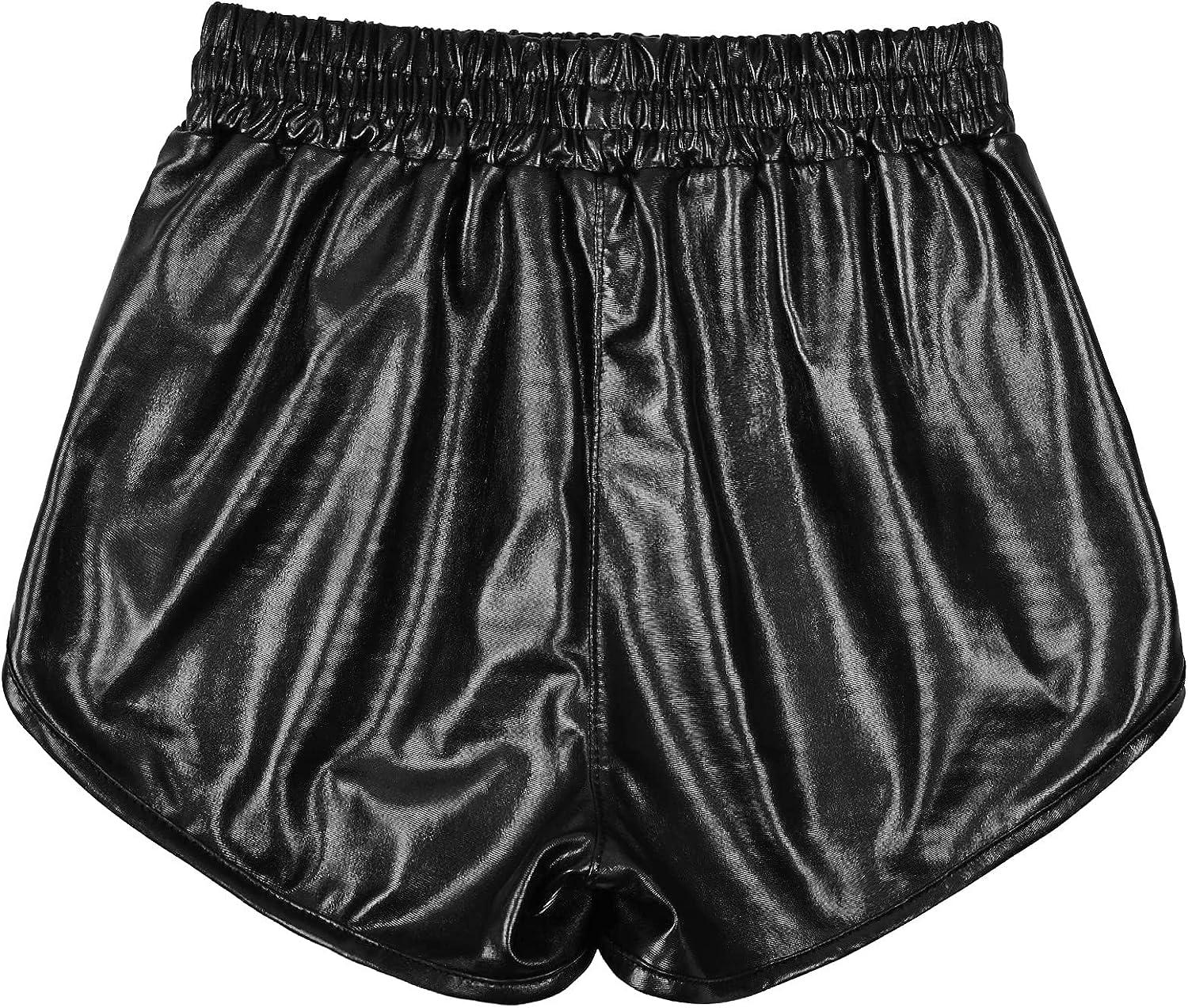 Mirawise Girls Metallic Shorts Shiny Hot Pants Sparkly Dance Outfits ...