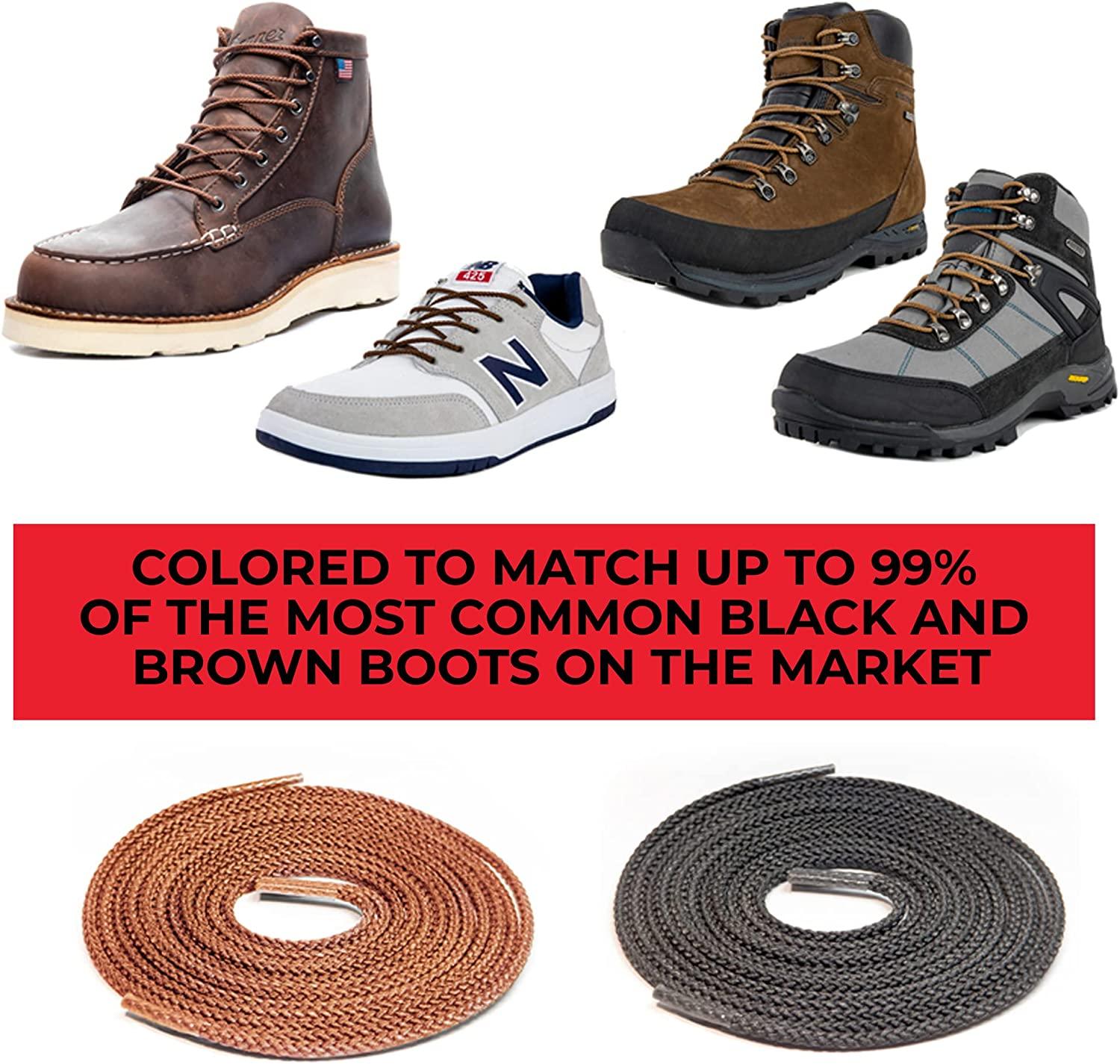 IRONLACE Unbreakable Round Bootlaces Indestructible, Waterproof