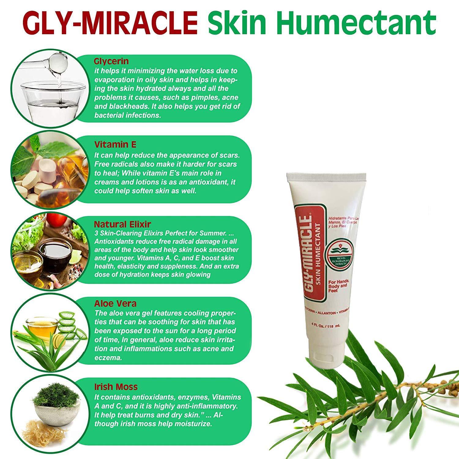 GLY MIRACLE Skin Humectant 4 Ounce Tube Original Formula Deep
