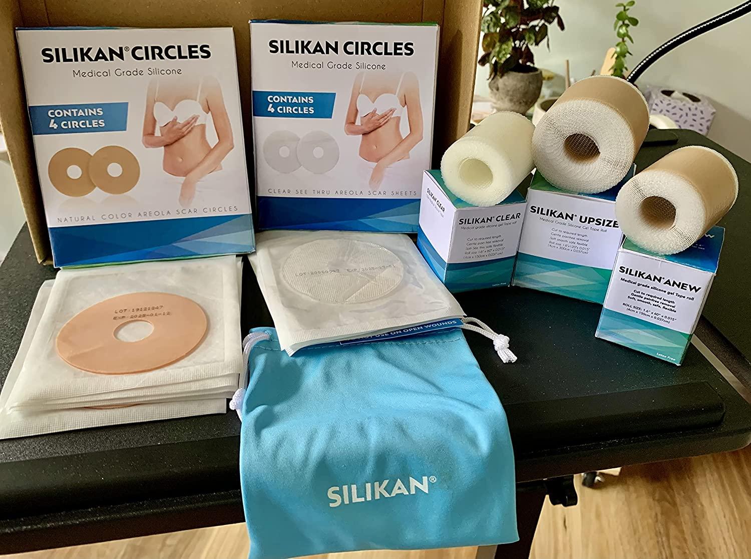 4Pack MedicalGrade Areola Scar Gel Circles for Breast Surgery