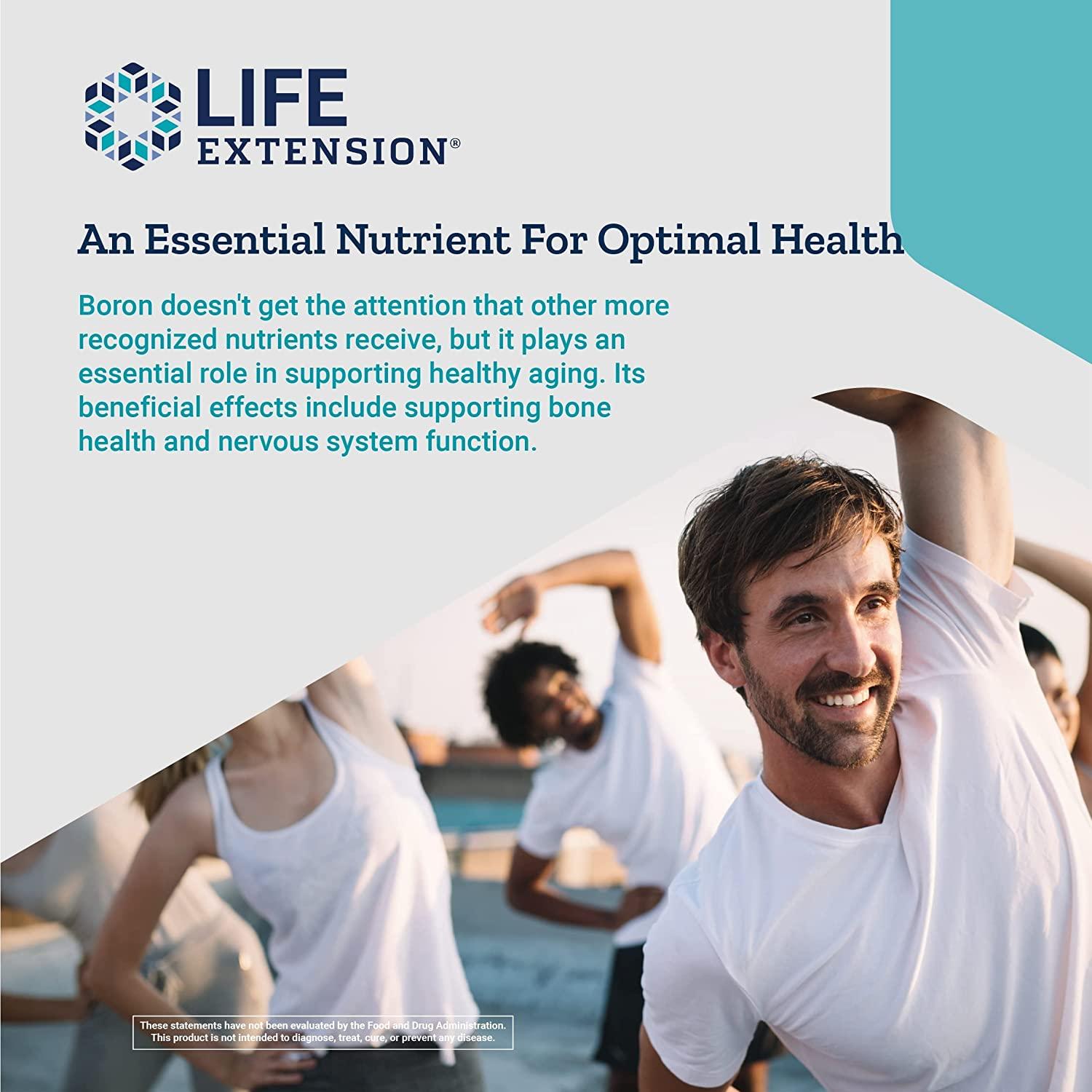 Life Extension Boron 3 mg 100 Vegetarian Capsules for Optimal Health