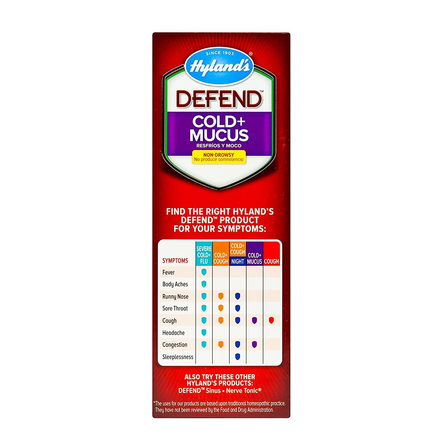 Hyland's Cold and Cough Mucus Relief Decongestant Defend by Homeopathic
