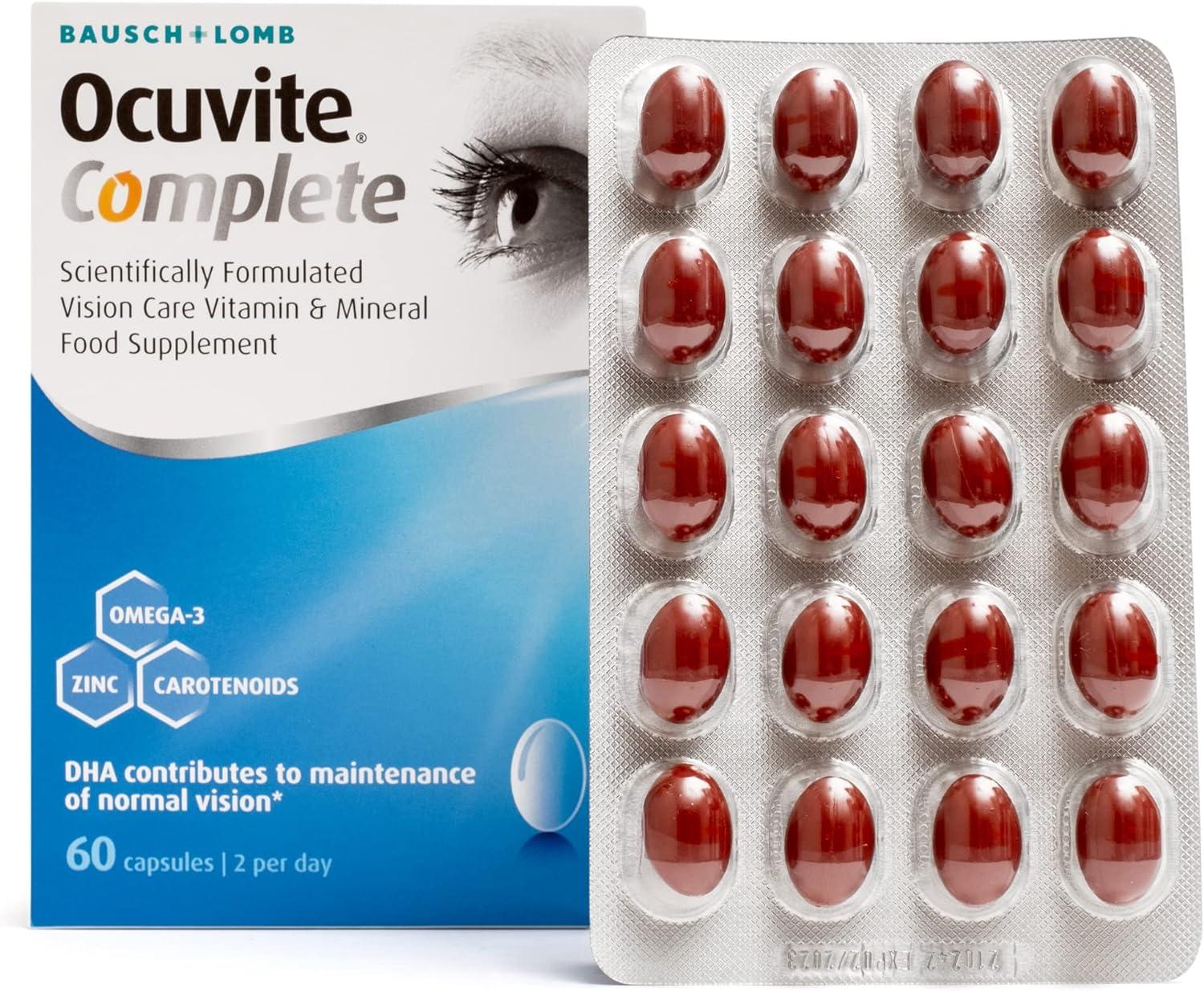 Ocuvite Complete Eye Supplement Capsules Lutein Zeaxanthin DHA