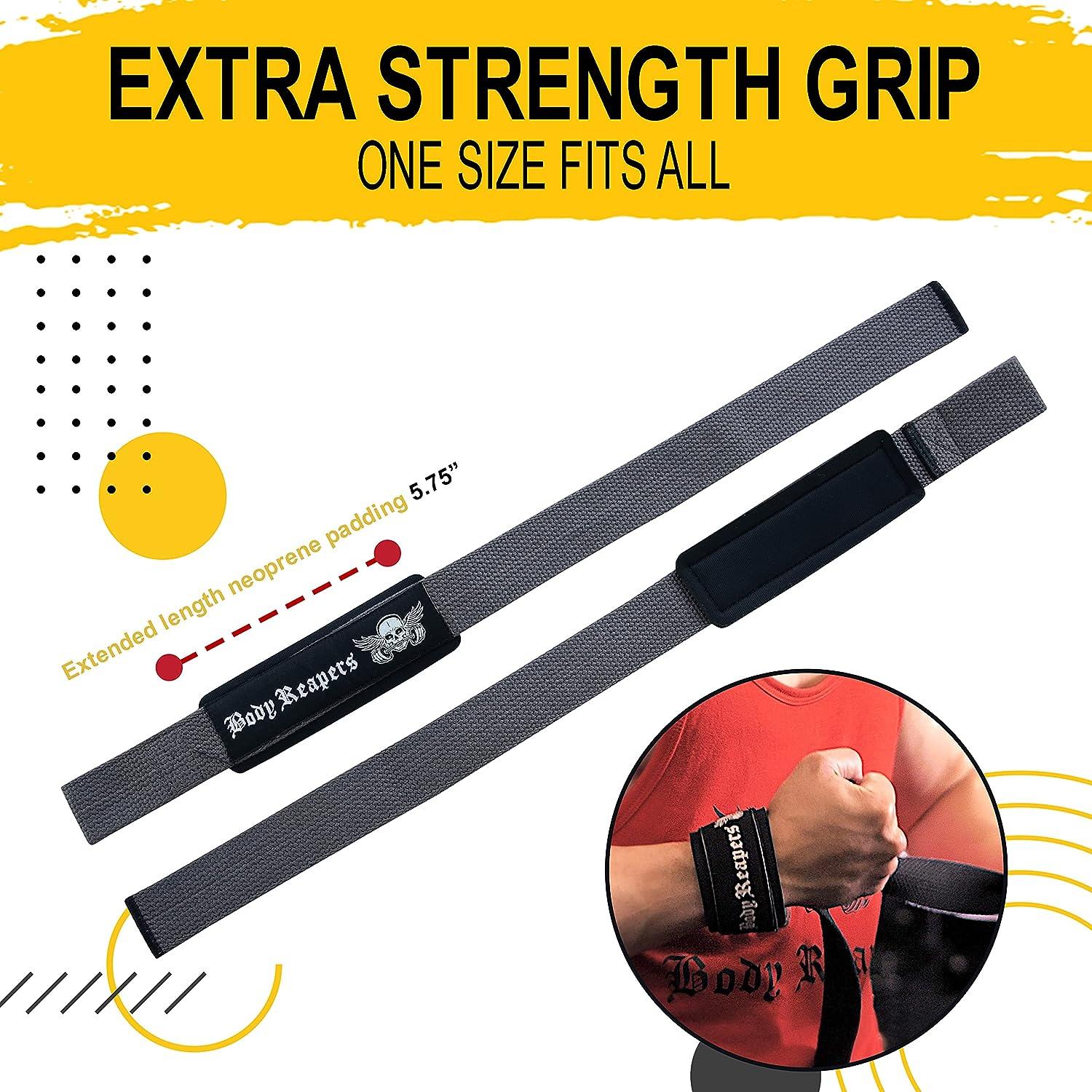 Body Reapers 24 Lifting Straps for Weightlifting Neoprene Cotton