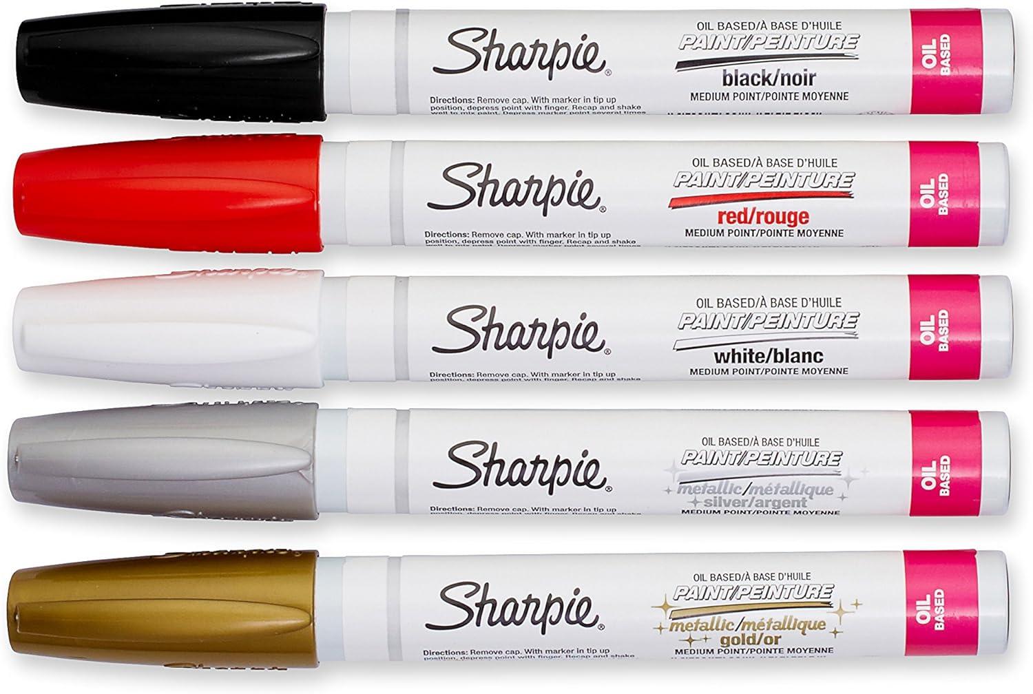 Sharpie Oil-based 5-Pack Medium Point Paint Pen/Marker in the