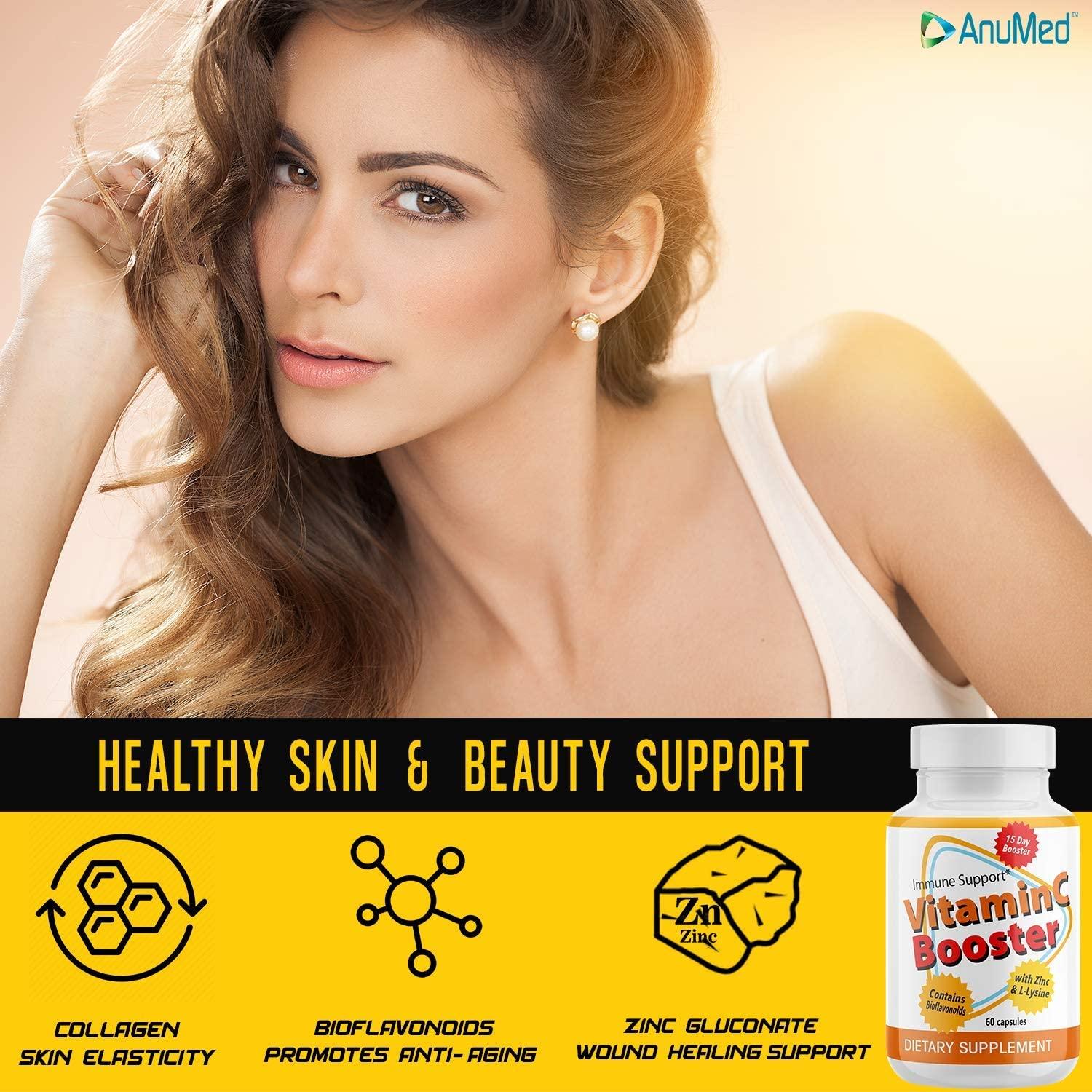 Vitamin C2000mg + Zinc 500mg + LLysine + Bioflavonoids Maximum