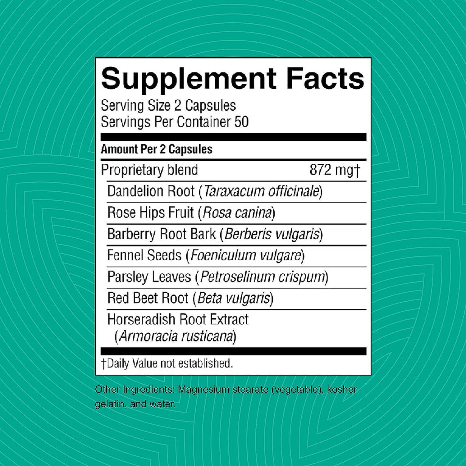 Nature's Sunshine LIVJ 100 Capsules Herbal Blend Supports Digestion